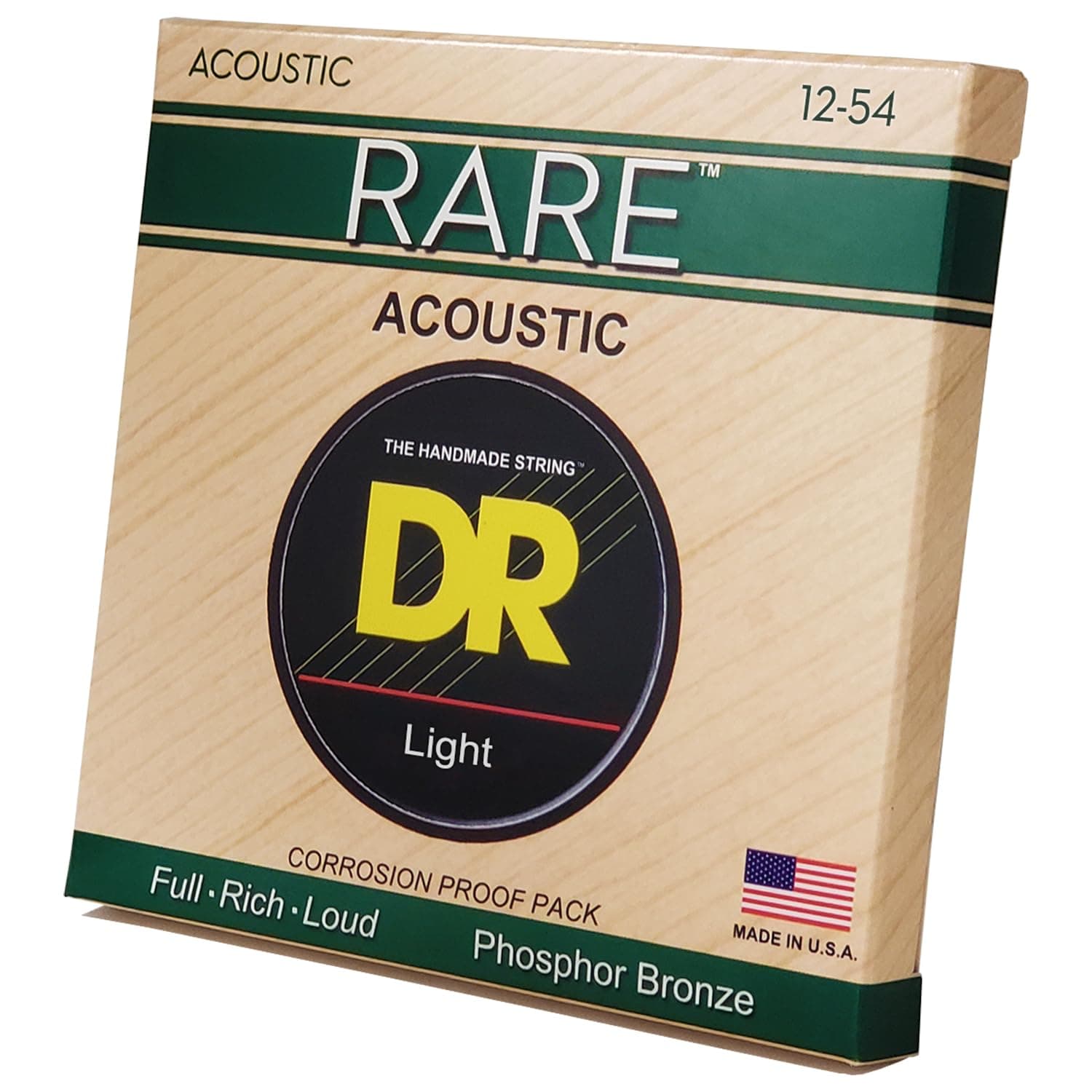 DR Strings Rare - Phosphor Bronze AcousticHex Core 12-54 (RPM-12)