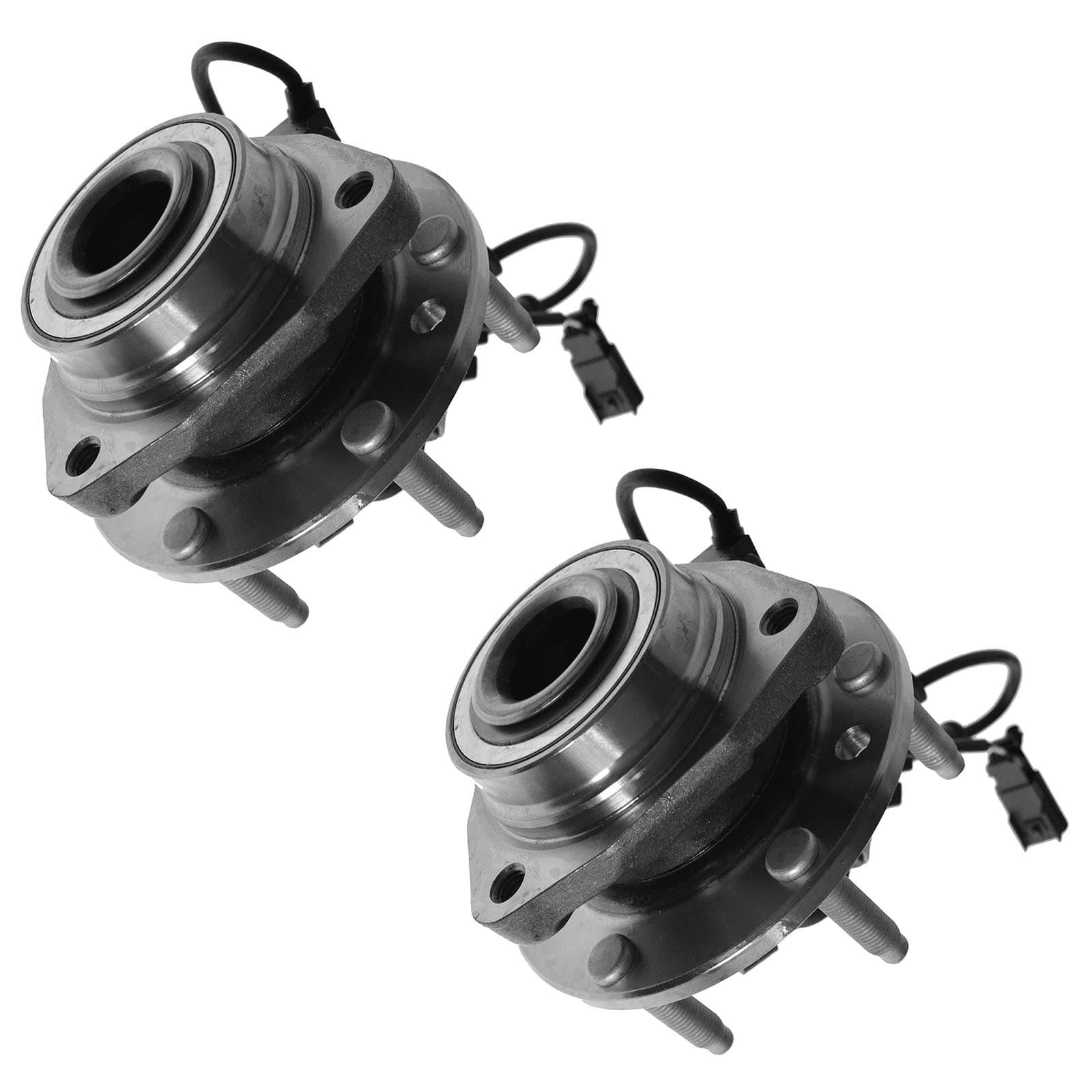 TRQ 2 Piece Front Wheel Bearing & Hub Assembly Set Compatible with 2004-2007 Buick Rainier 2003-2006 Chevrolet SSR 2002-2009 Trailblazer 2002-2006 Trailblazer EXT GMC Envoy Envoy XL 2004-2005 Envoy X