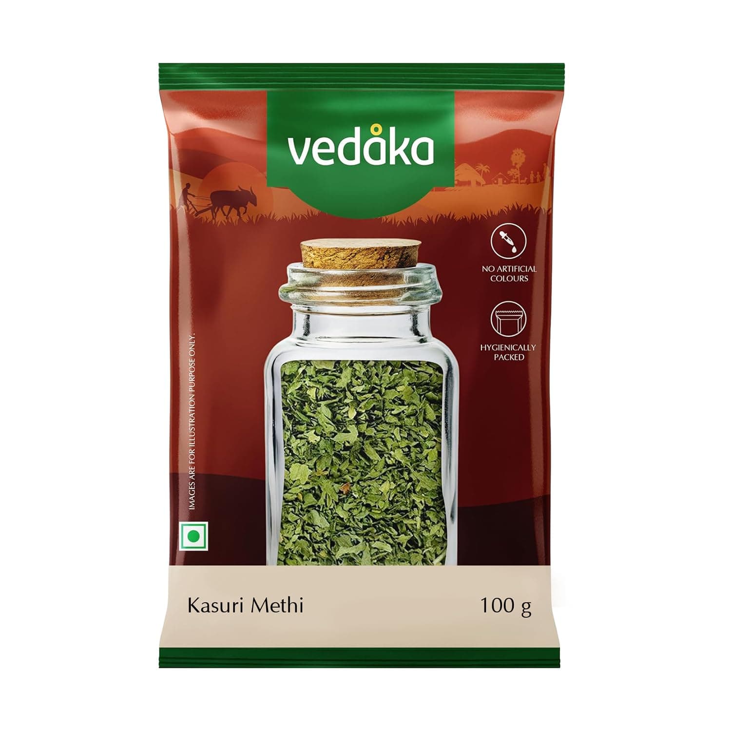 Amazon Brand - Vedaka Kasuri Methi, 100g