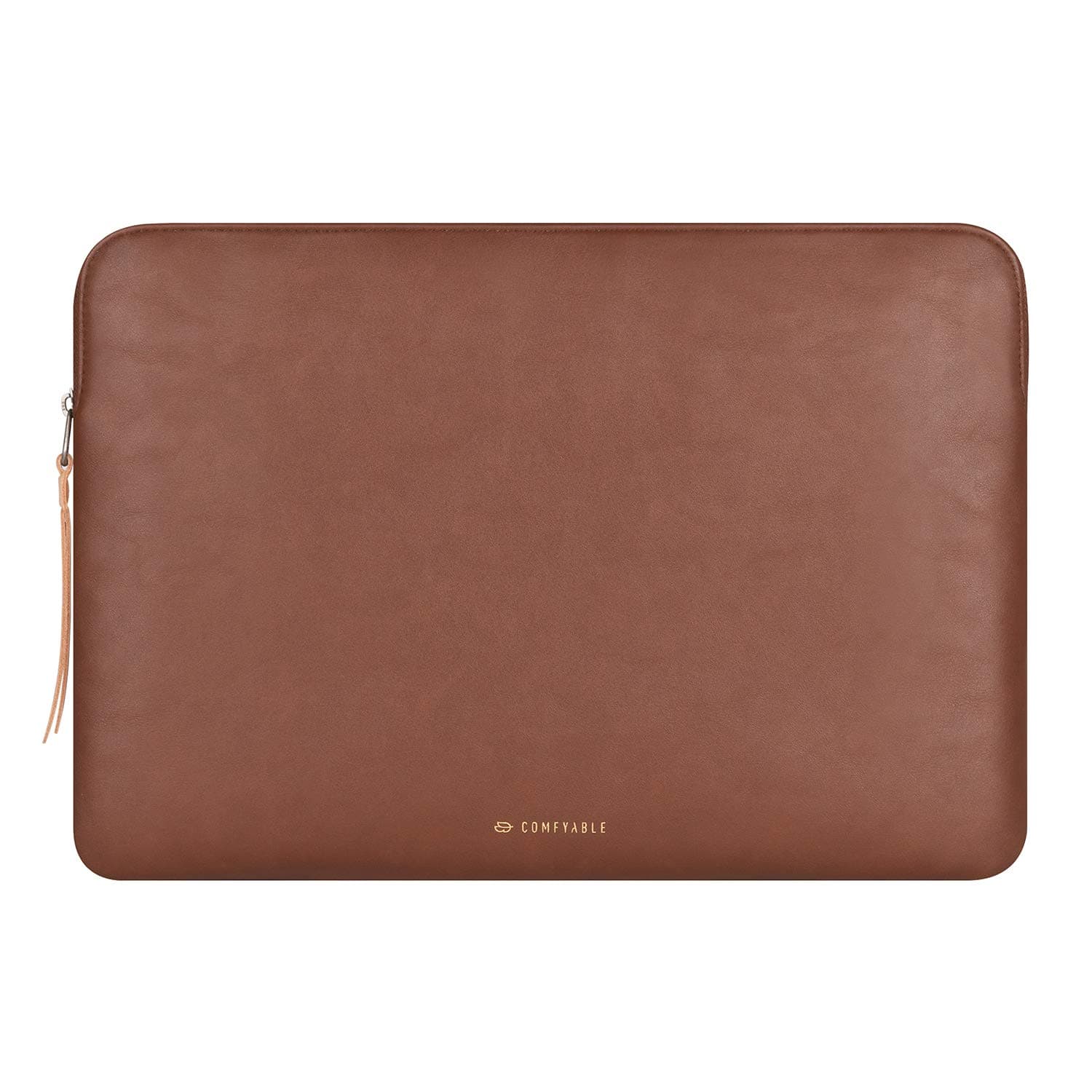 Comfyable Leather Laptop Sleeve Compatible with 16 Inch MacBook Pro M4 2024 & 15 Inch MacBook Air M4 M3 M2 2025, Brown