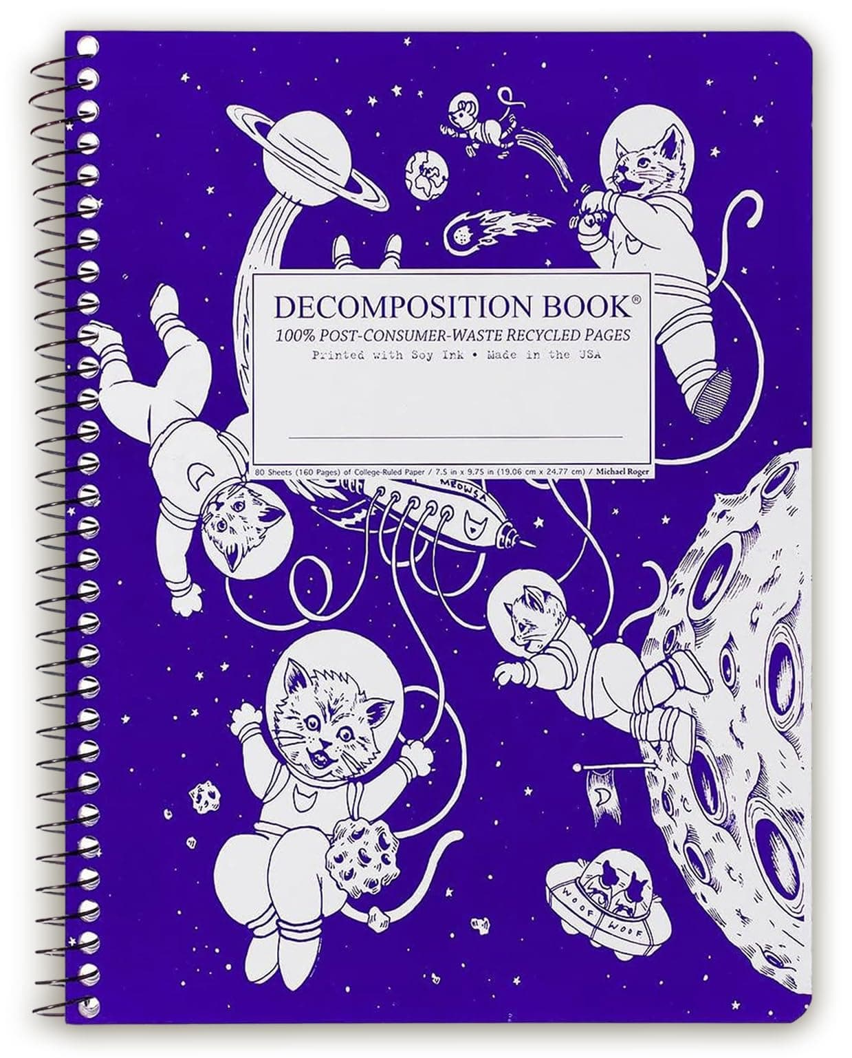 Decomposition Kittens in Space Coilbound Book Ruled