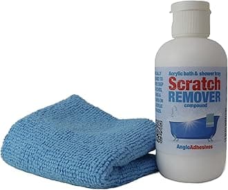 100ml Scratch Remover & Polishing Compound for Removing Scratches, Marks & Haziness on Acrylic Bathtubs & Shower Trays. Includes 1 Micro Fibre Cloth