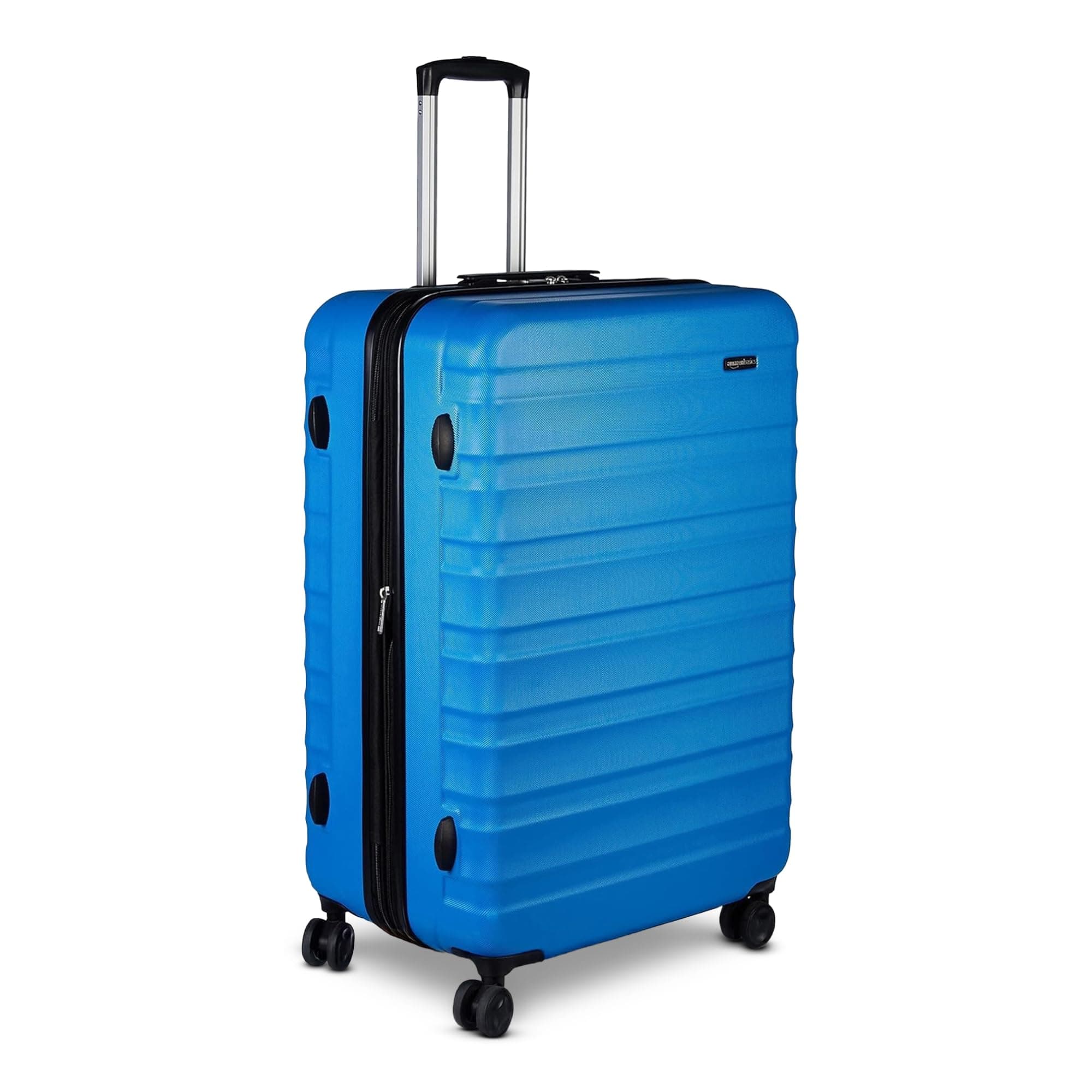 Amazon Basics 30" Hardside Large Checked Luggage, Expandable For Up to 15% More Space, With Scratch-Resistant Surface, Four Multi-directional Wheels, Telescoping Handle, Light Blue