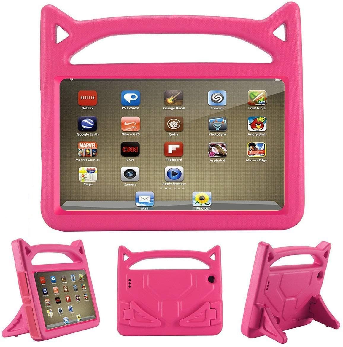 Luka Fire HD 8 Tablet Case For Kids,Light Weight Shock Proof Handle Kid Proof Cover Kids Case for HD 8 Tablet(8th/7th/6th Generation,2018/2017/2016 Realease) (Pink)
