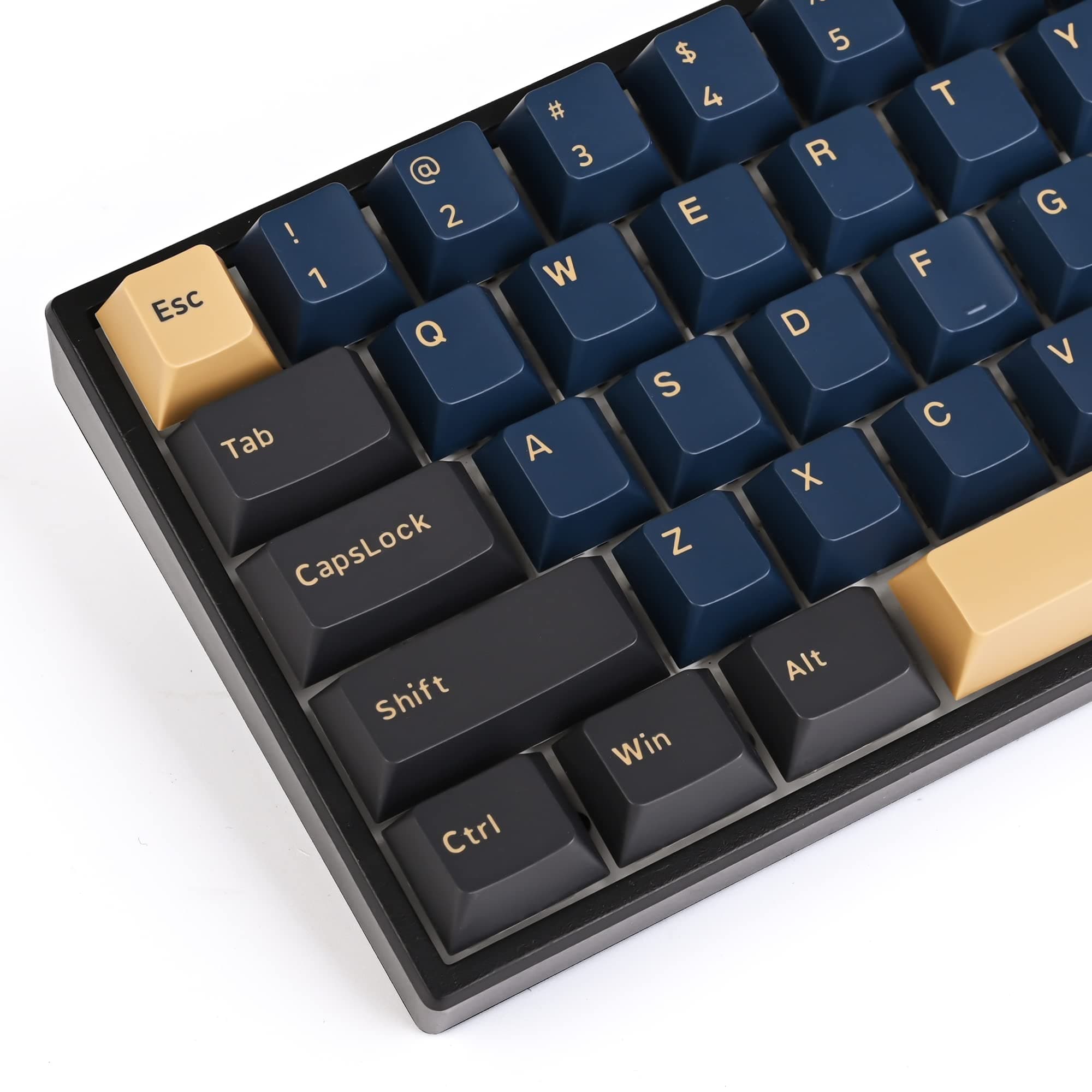 Guffercty kred 170-Key Cherry Profile Keycaps Blue Samurai Custom PBT Key Caps for Mechanical Keyboards, Doubleshot keycaps for 60% 65% TKL Full-Size Layouts