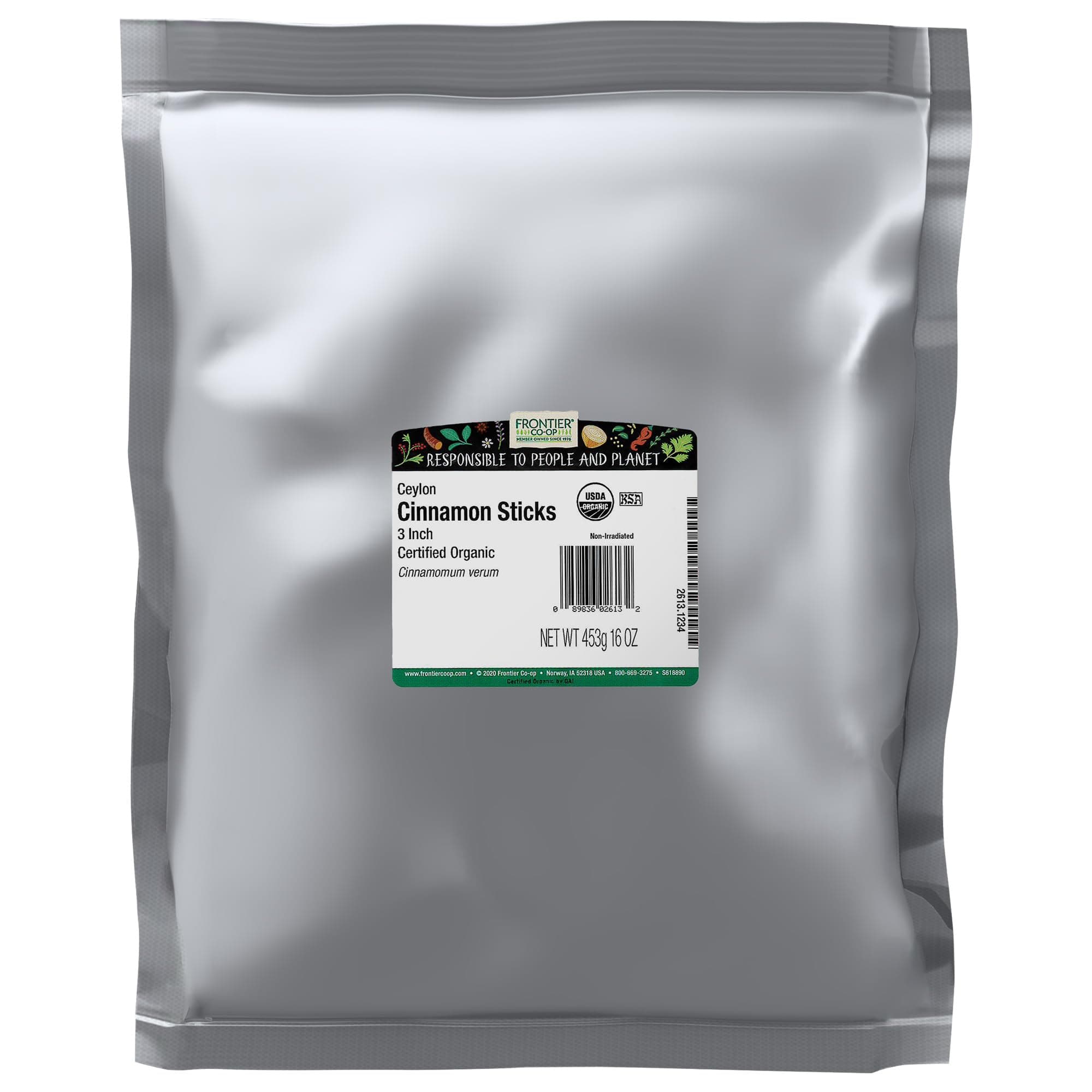 Organic Ceylon Cinnamon Sticks 3" 1lb - Bulk Cinnamon Sticks for Crafts, Drinks, Holiday Recipes, Cinnamon Powder and More