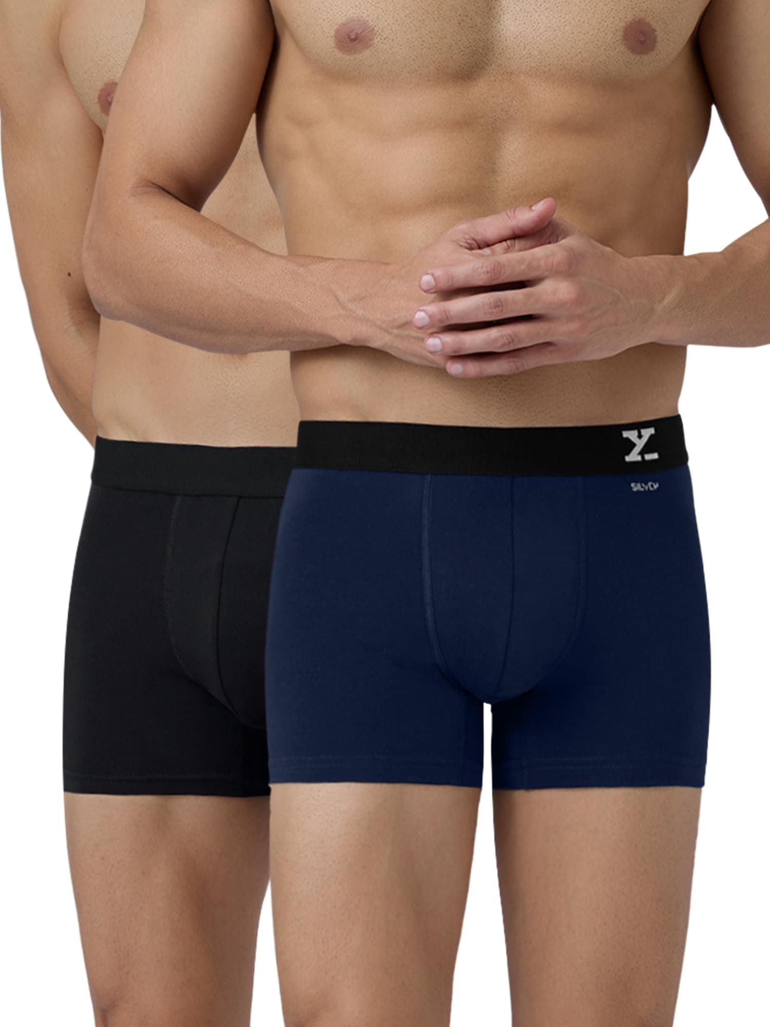 XYXX Men's Aero Super Combed Cotton Regular Fit Solid Antimicrobial Trunks with No Marks Waistband (Pack of 3)
