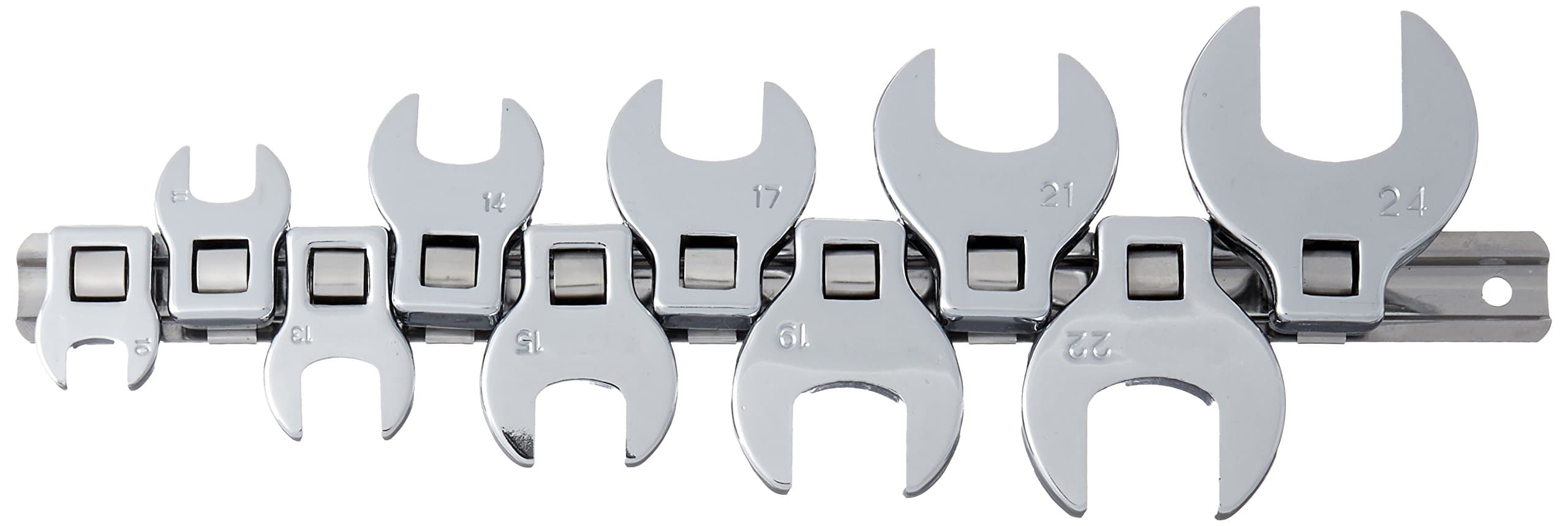 Cal Hawk Tools ACWCF10M 3/8" Drive Crowfoot Wrench Set - Metric (10 Piece)