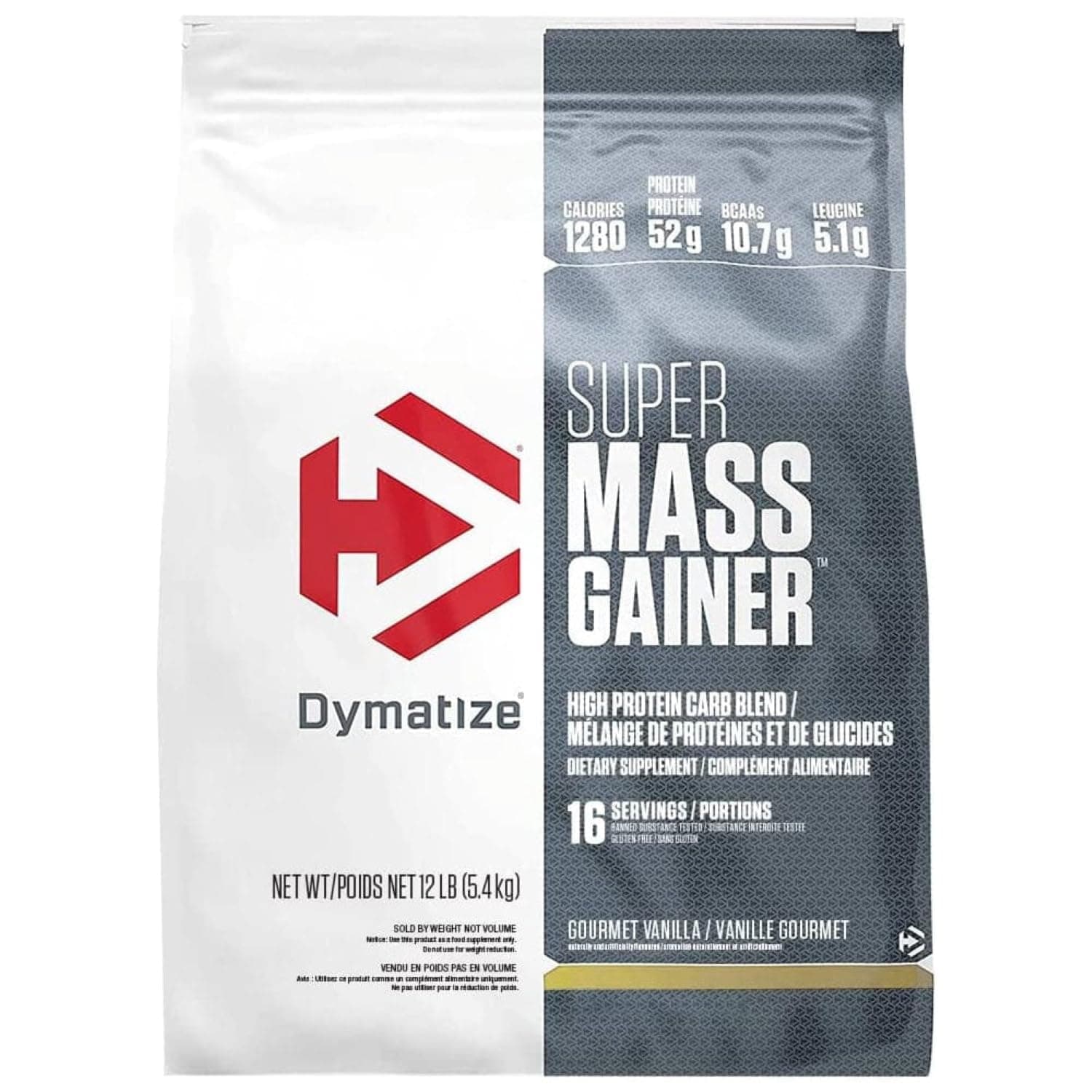 Dymatize Super Mass Gainer Gourmet Vanilla 12 Lbs