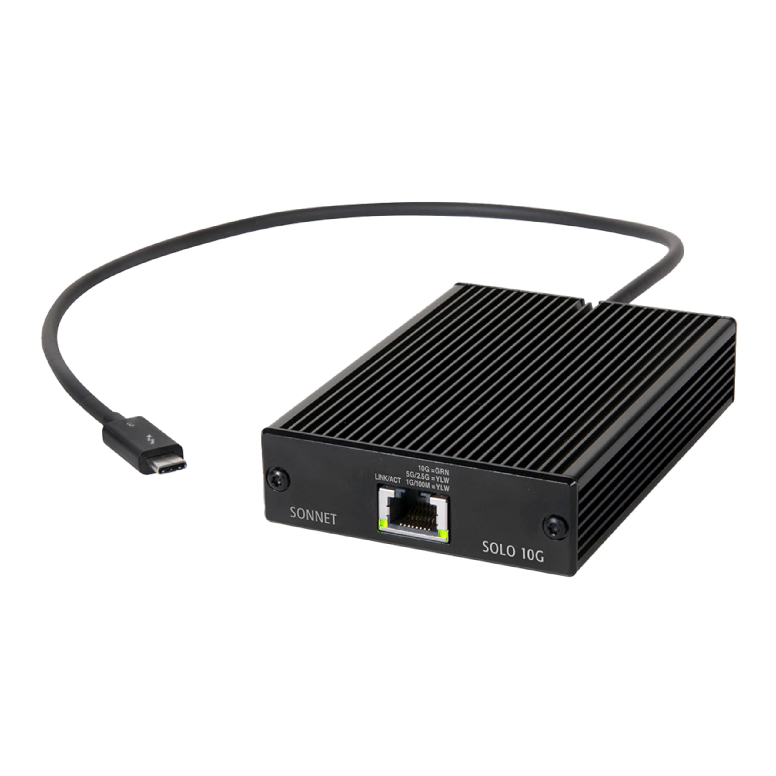 Sonnet Technologies Solo 10G Thunderbolt 3 to 10GBASE-T Ethernet Fanless Adapter (SOLO10G-TB3)