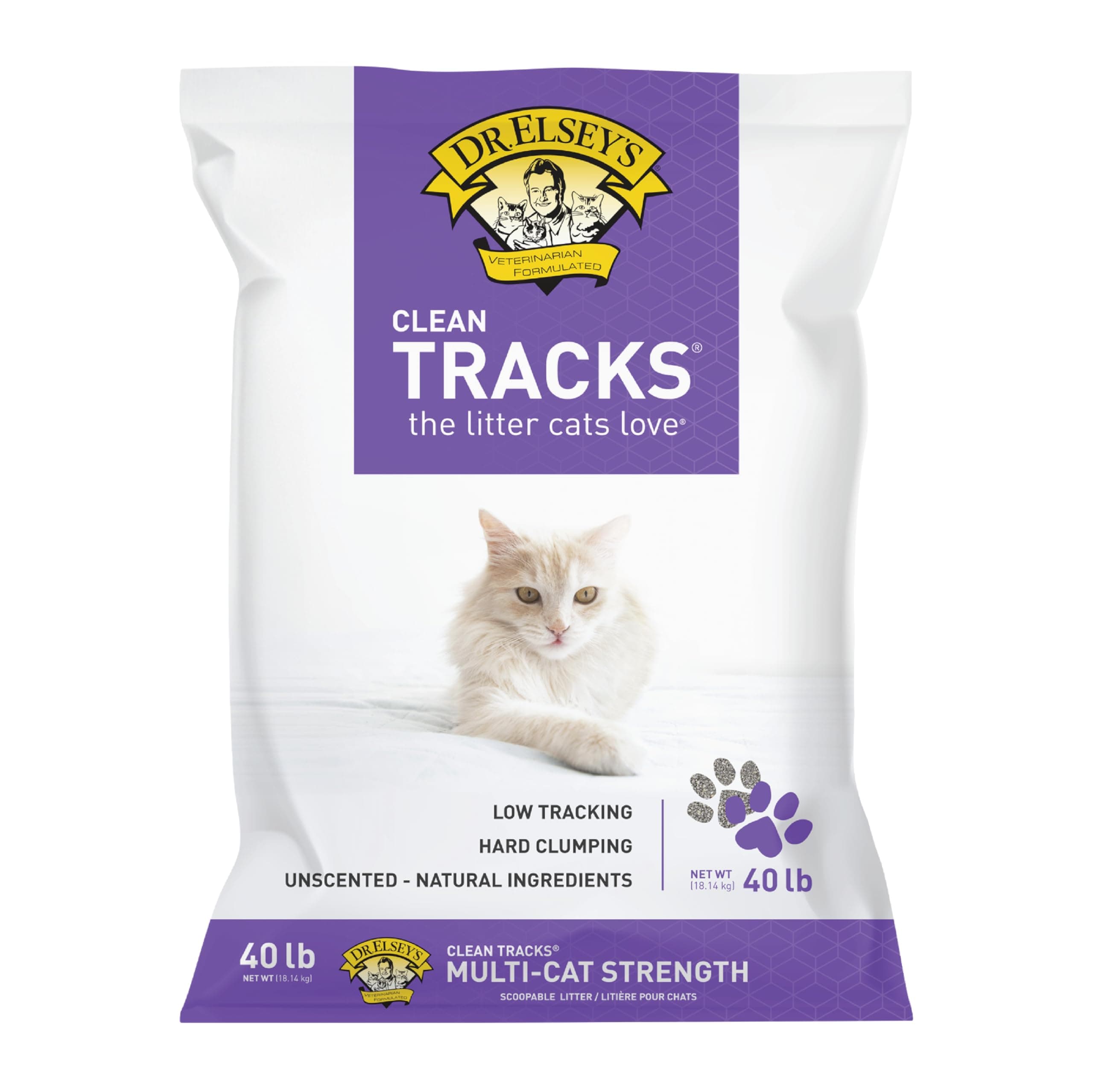 Dr. Elsey's Clean Tracks Clumping Clay Cat Litter, 40 lbs.