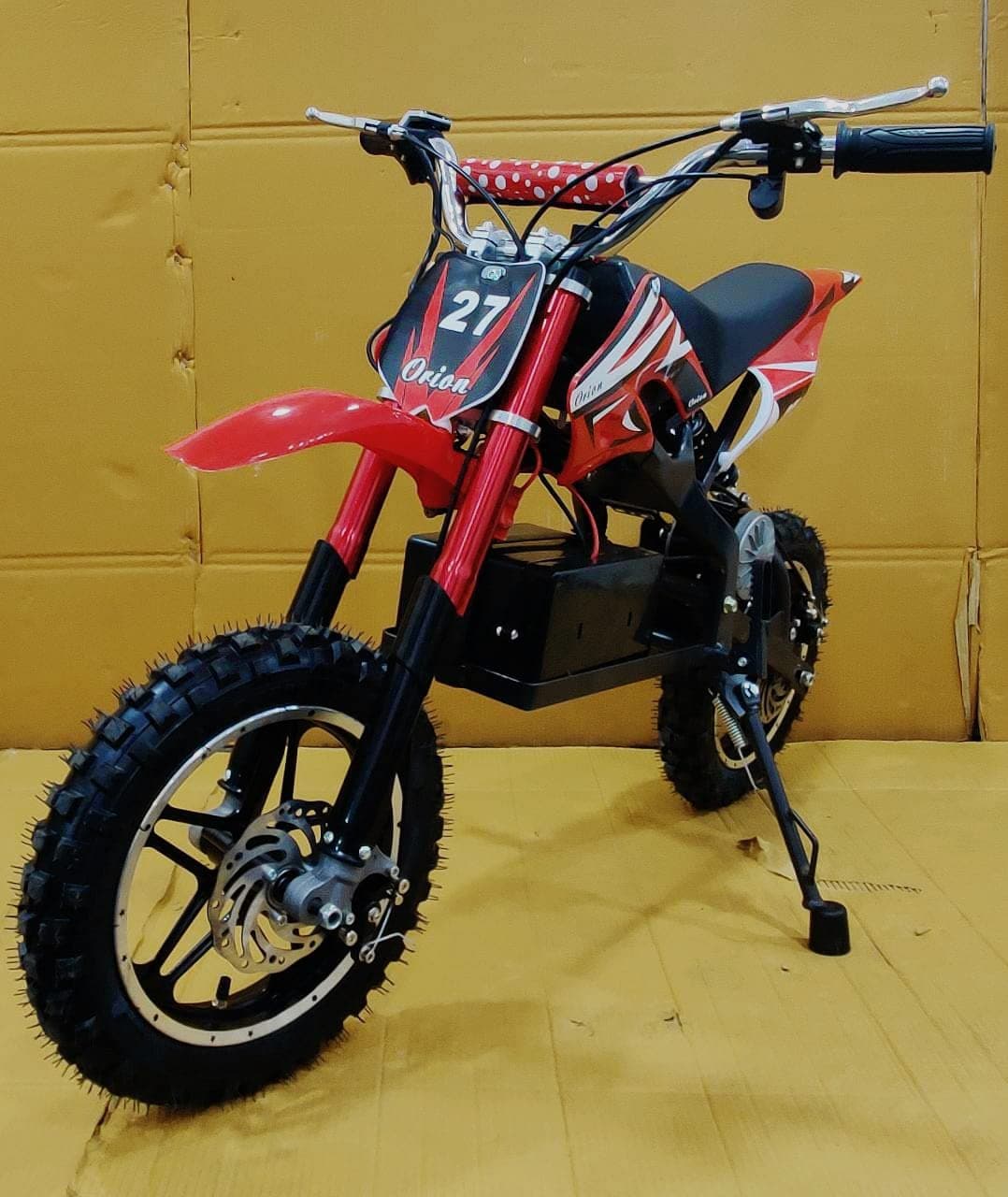 Gigaglitz Dirt Rocket Electric-Powered Motocross Bike with Rear-Wheel Drive, High-Torque, Chain-Driven Motor, 24V/350W, for Kids 6-14 (Red) - for Offroad Category & Purpose Only