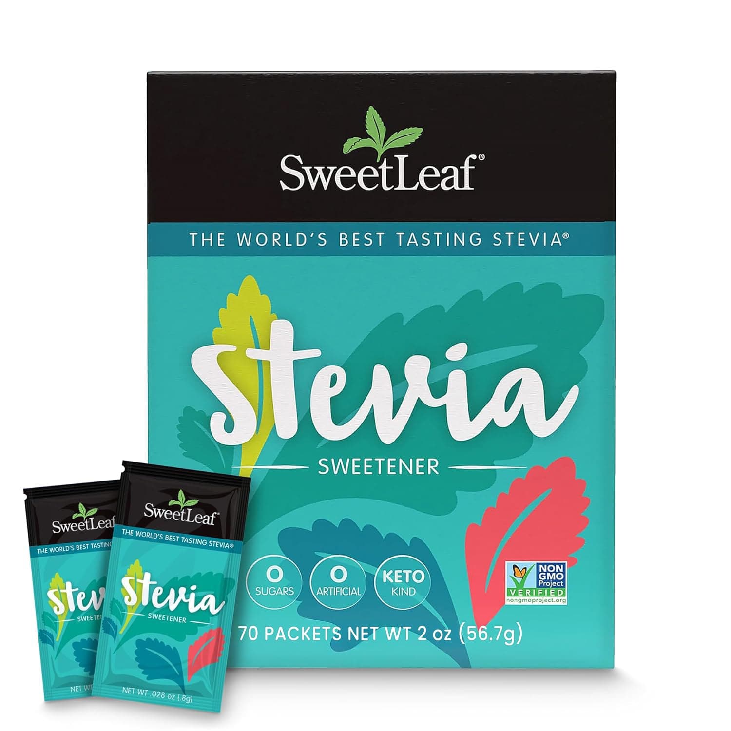 SweetLeaf Natural Stevia Sweetener, 70 Count
