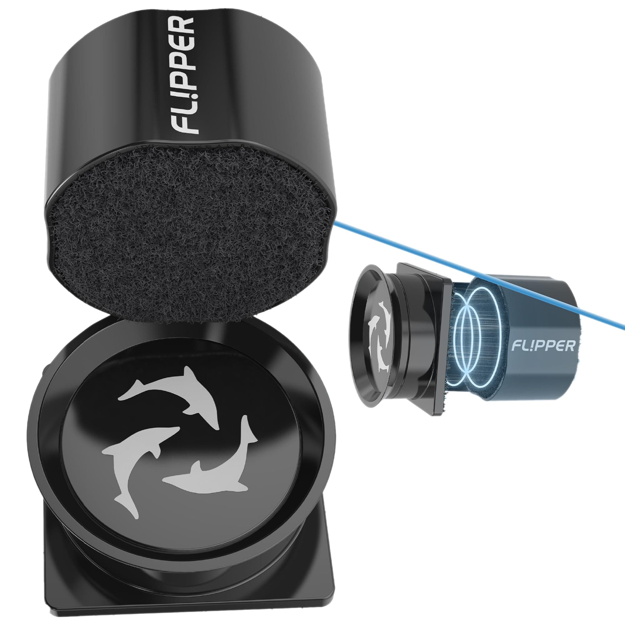 FL!PPER Flipper Pico 2 in 1 Magnetic Algae Scrubber Scraper Aquarium Fish Tank Cleaner - Black
