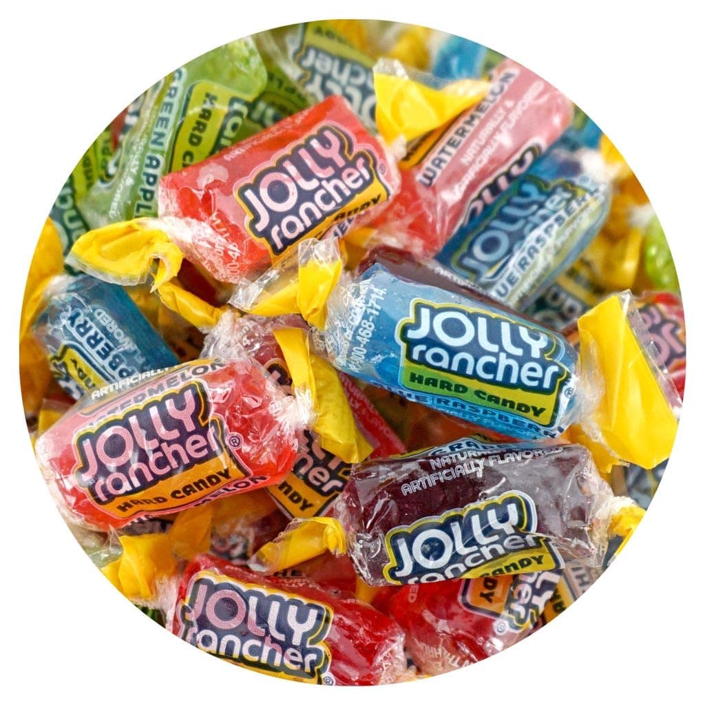 The Hampton Popcorn Company Jolly Ranchers Assorted Fruit Flavored Candy, 1lb Bulk Bag (Approx 75 Pieces), Individually Wrapped Hard Candy, The Hampton Popcorn & Candy Company