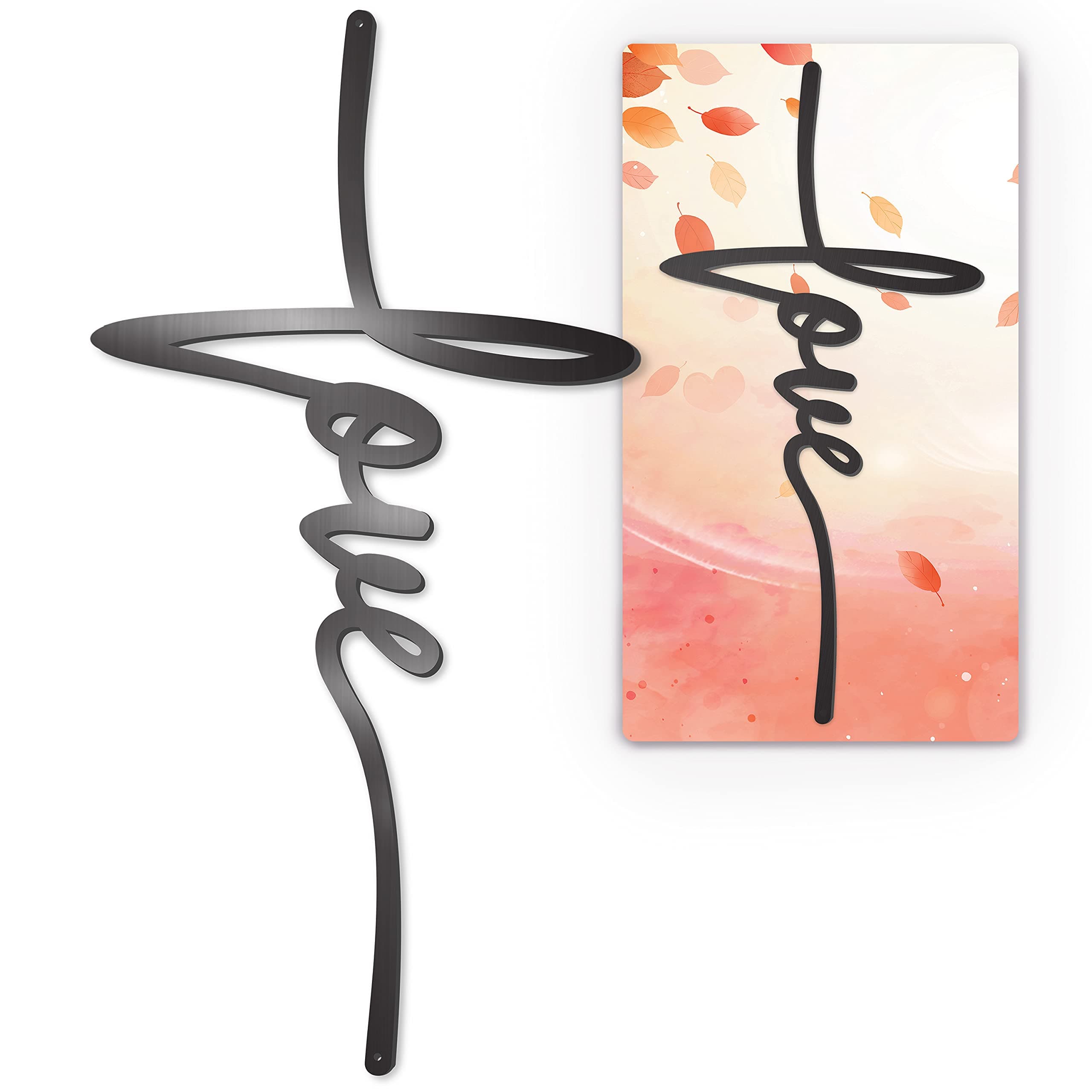 VivegateLove Cross Metal Wall Decor