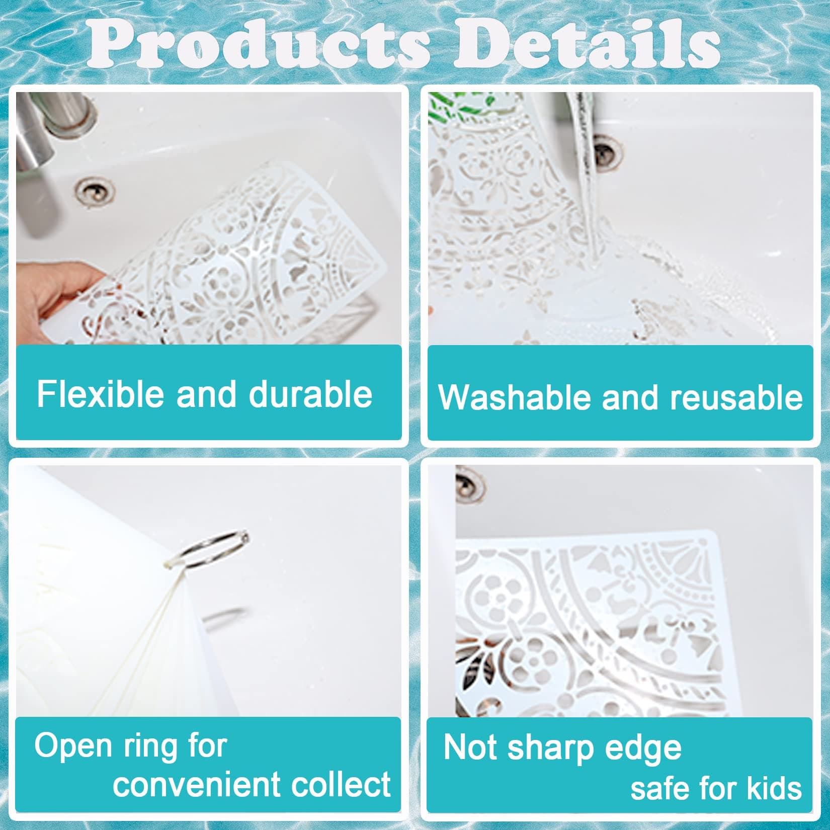 Large Mandala Stencil Vintage Script Stencil Templates Reusable Feather French Border Furniture Stencils for Painting on Furniture Wood Canvas DIY Craft Wall Decoration (mandala1)