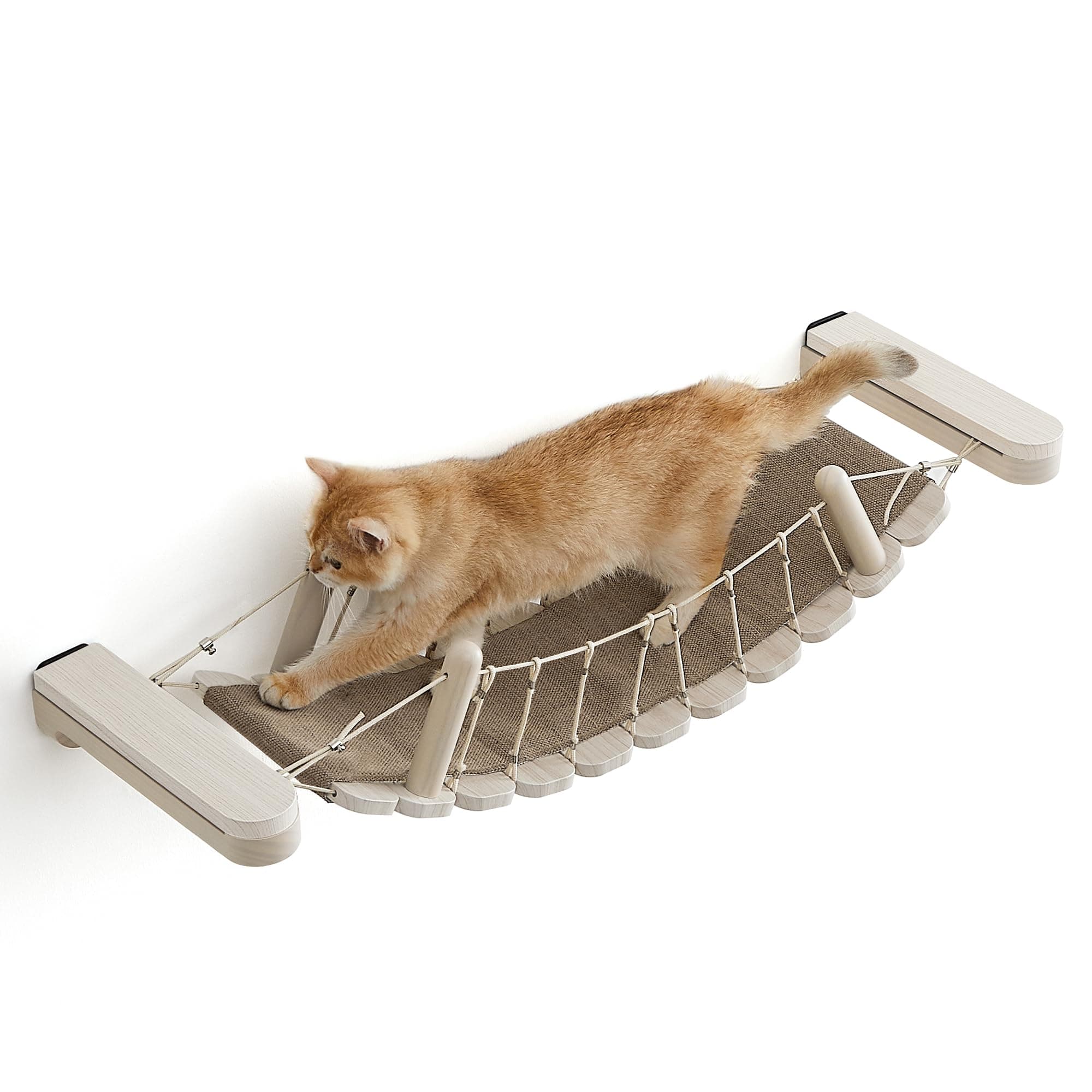 Feandrea Clickat Collection - No.003 Cat Bridge, Extremely Quick Assembly, Unlimited Expandability, Replaceable Module and Fabric Pad, Cat Wall Furniture