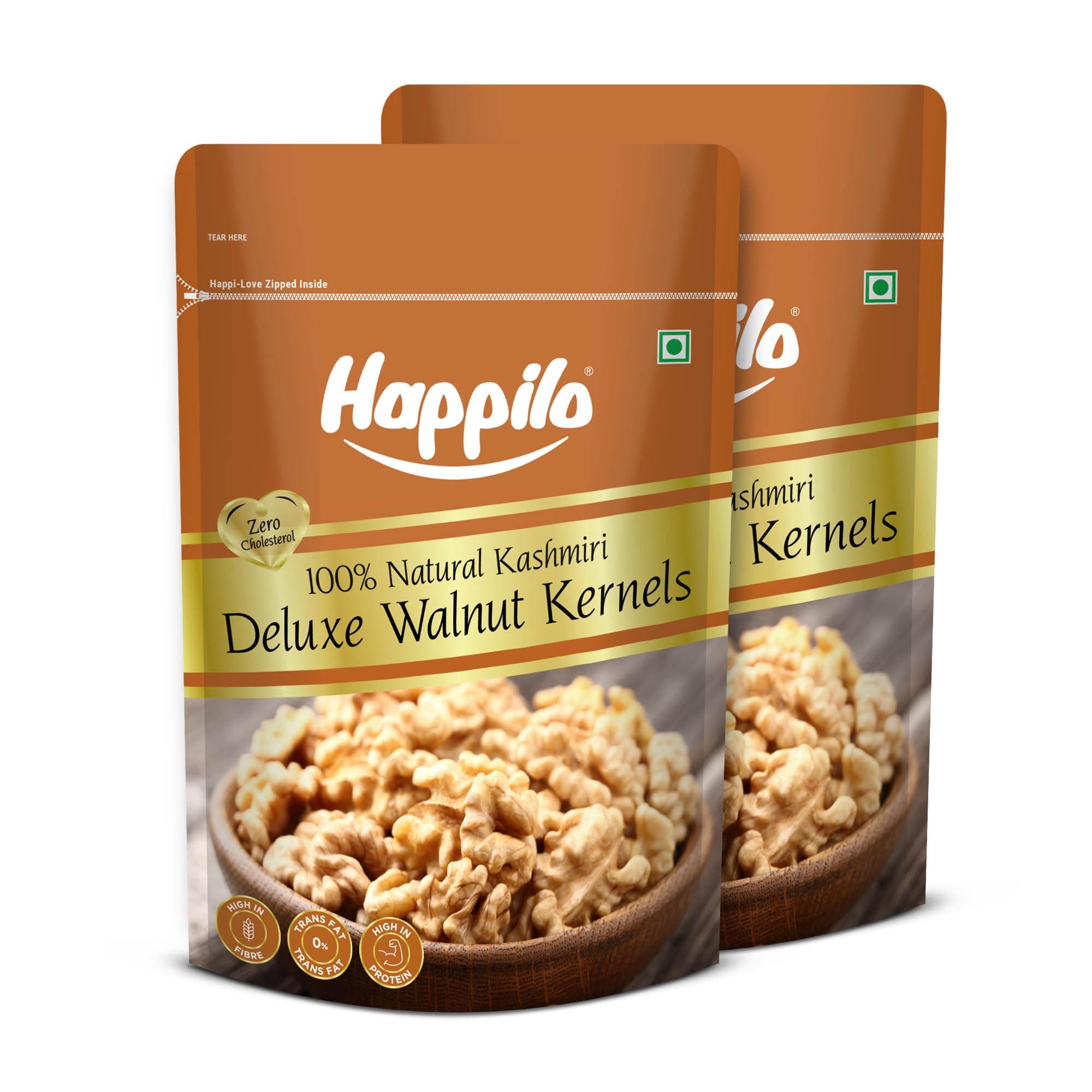 - Happilo Premium Deluxe Walnut Kernels 200g (Pack of 2) | Walnuts without Shell | Akhrot Giri | Dry Fruits, Healthy Snacks | Natural Kashmiri Walnut Kernels | Rich in Protein, Iron & Source of Omega-3