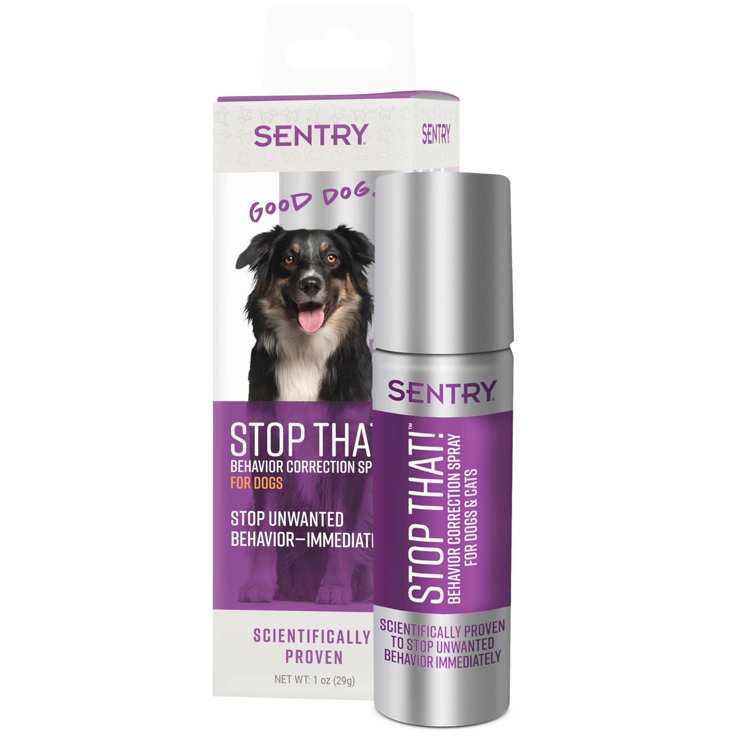 Pet Care Stop That! Behavior Correction Spray for Dogs, Easy Spray Application, Noise and Pheromones Help Eliminate Excessive Barking, Marking, Jumping, and Other Unwanted Behaviors