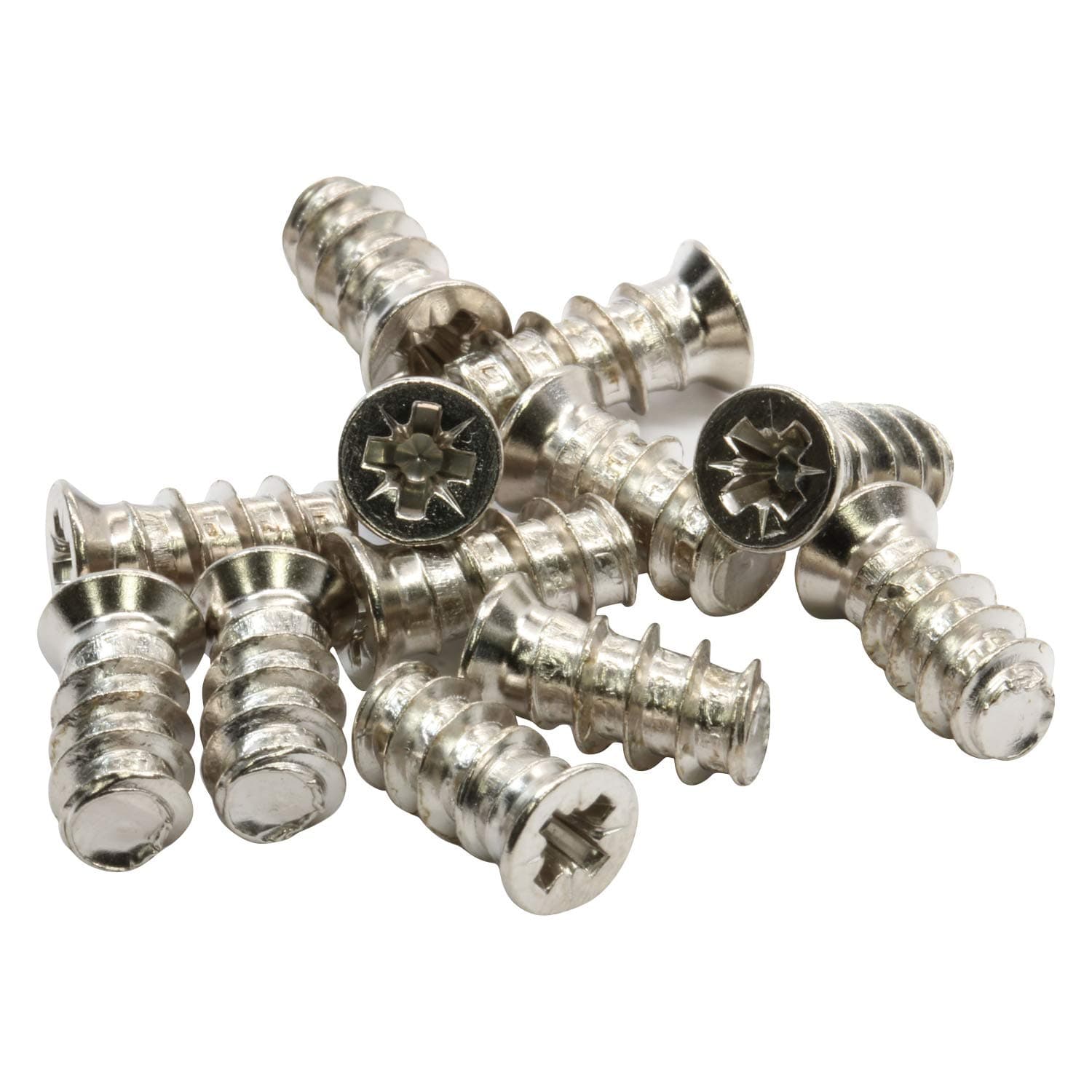 100 Pack Rok Hardware #6mm x 13mm (1/2") Pozi Cross Flat Head Euro Screws Type B Point Fasteners