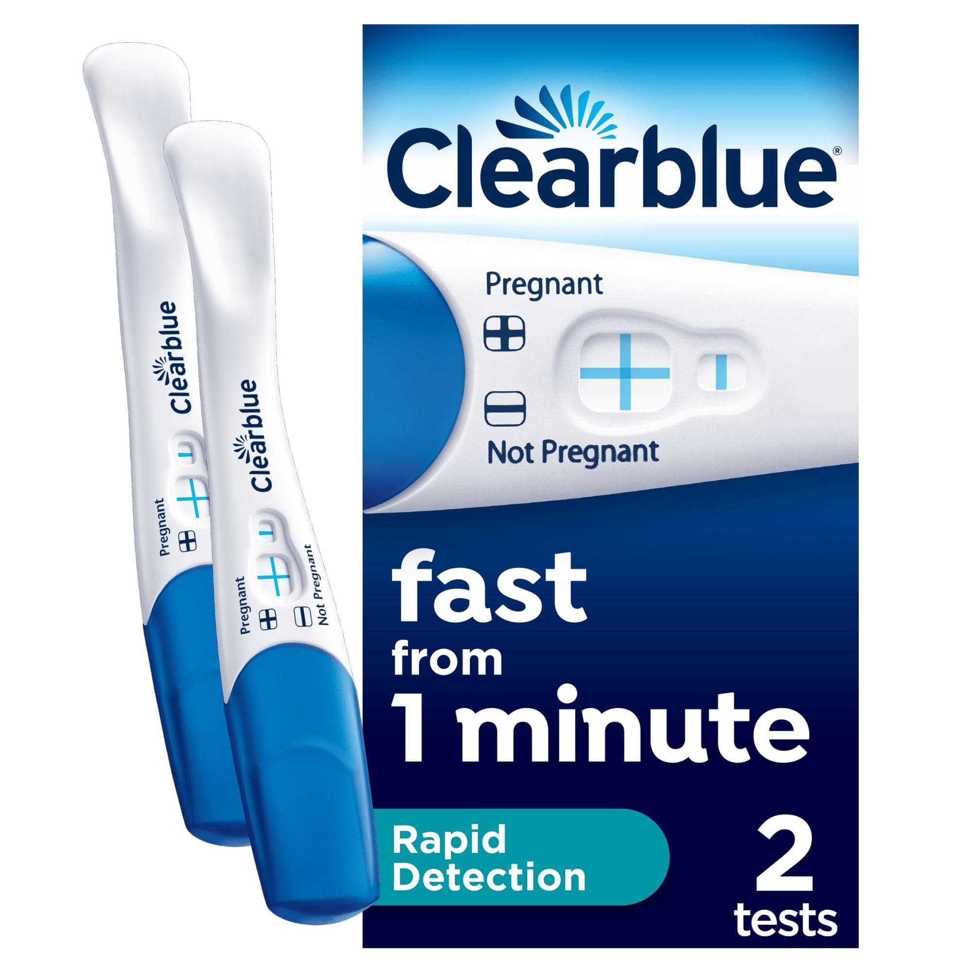Pregnancy Test, Rapid Detection, Result As Fast As 1 Minute, Kit of 2 Tests, Easy At Home Pregnancy Test
