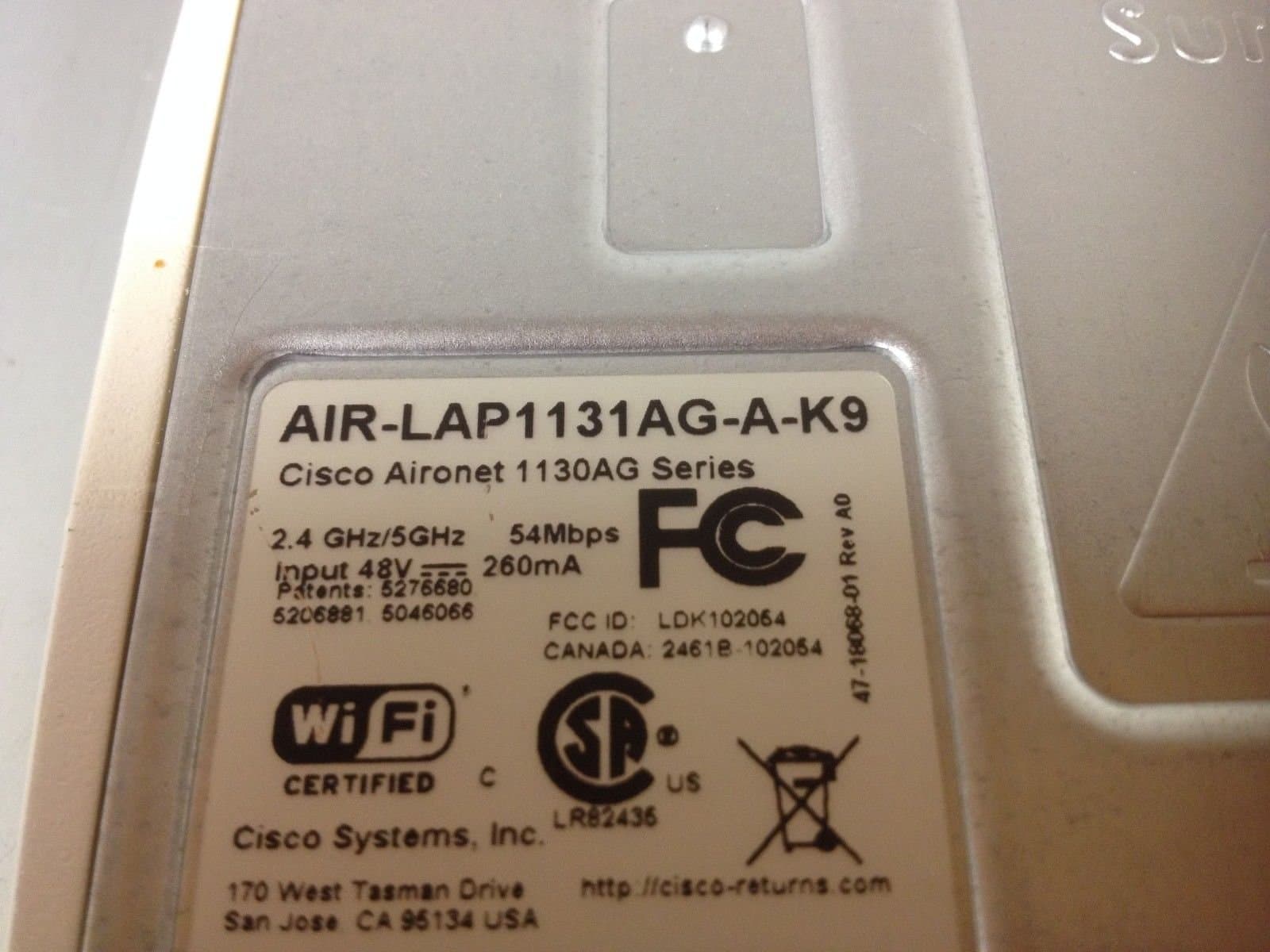 AIR-LAP1131AG-A-K9 52MO EMAIL ENCRYPTION Module