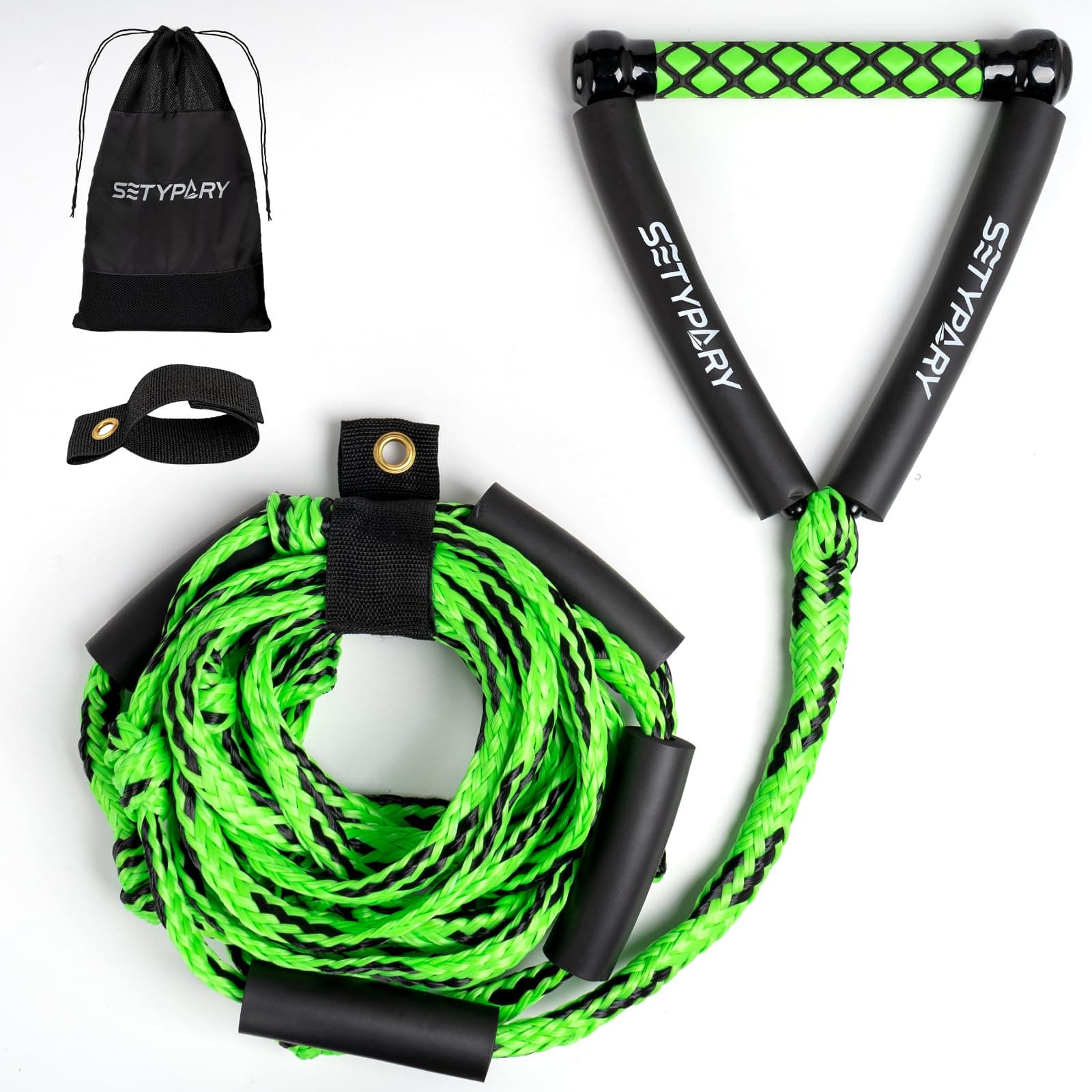 Wakesurf Rope and Handle, 25ft Floating Wake Surf Ropes, Surf Tow Rope for Wakesurfing and Watersports