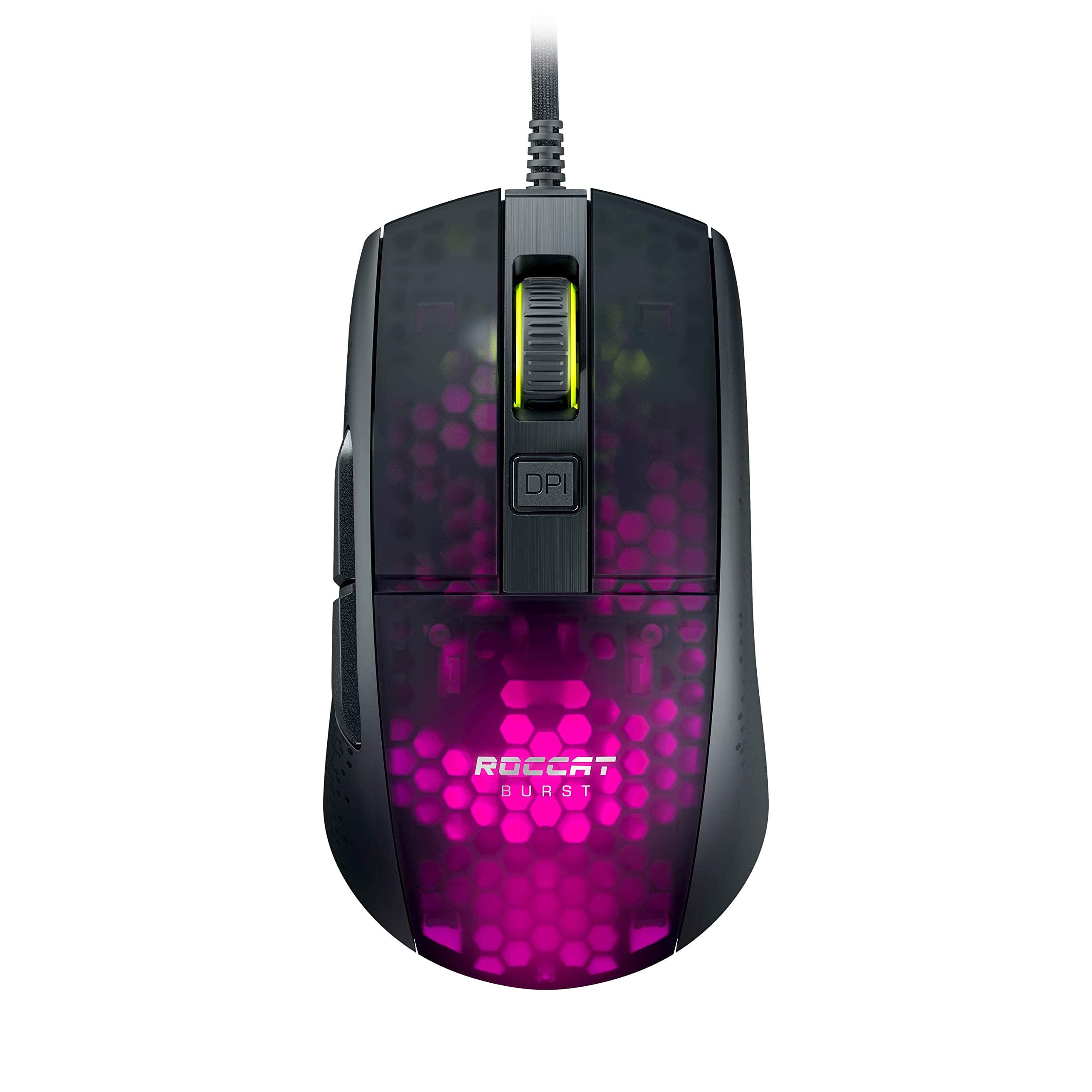 ROCCATBurst Pro - Extreme Lightweight Optical Pro Gaming Mouse (high Precision, Optical Owl-Eye Sensor (100 to 16,000 dpi), RGB AIMO LED Lighting, only 68g, Designed in Germany), Black ROC-11-745