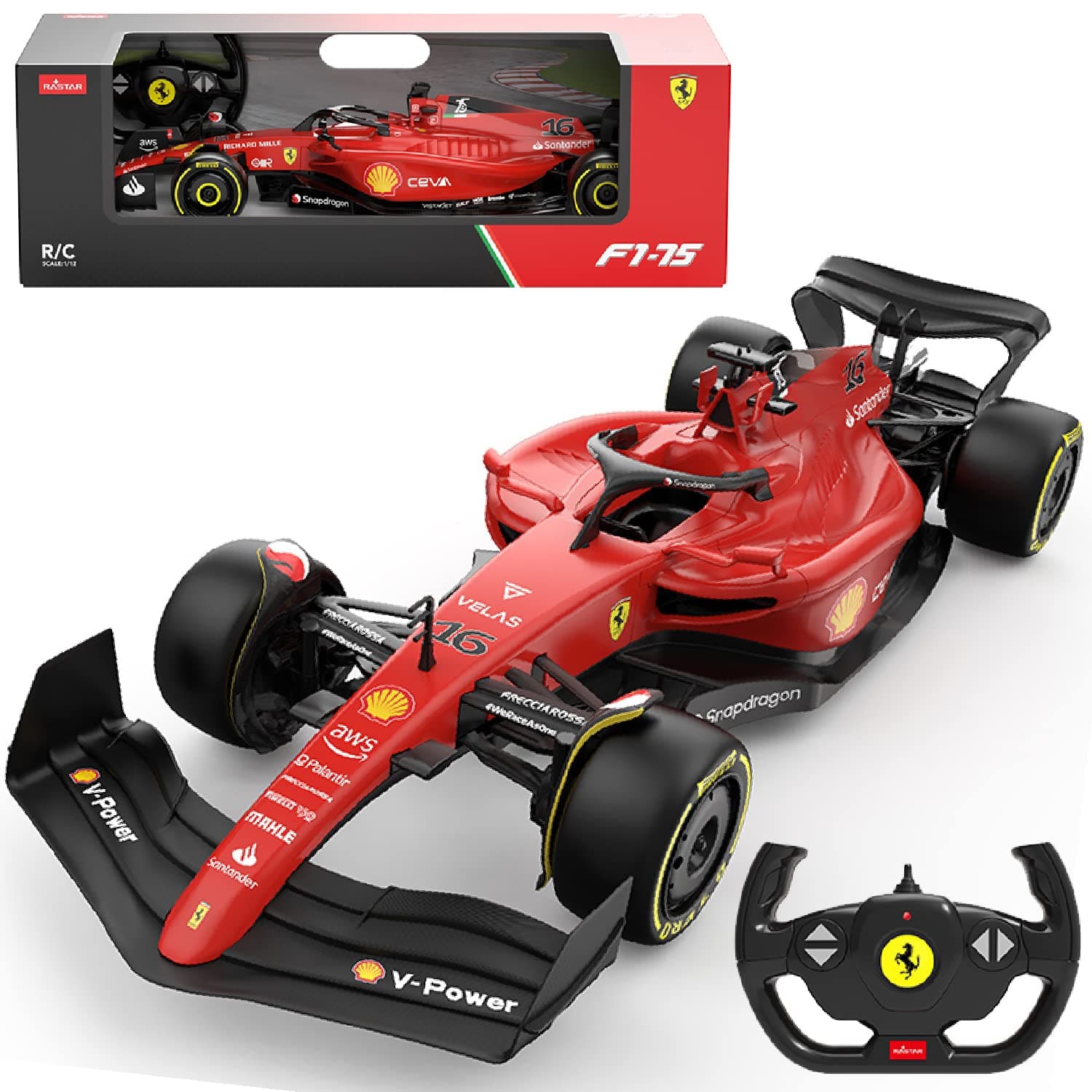 ZMZ F1 Remote Control Car 1:12 Scale Large Size RC Car - Officially Licensed Series F1 75, Suitable for Adults & Kids, Boys Girls Age 6-12 Years Birthday Ideas Gift