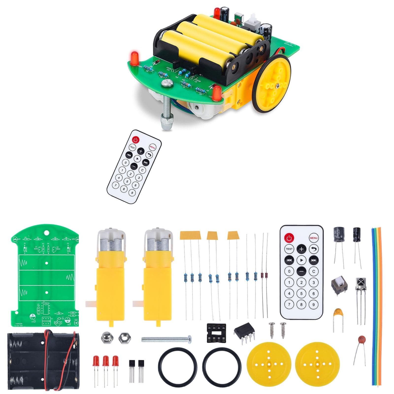 MiOYOOW DIY Remote Control Car Kit, Beginners Smart Robot Car Soldering Pract...