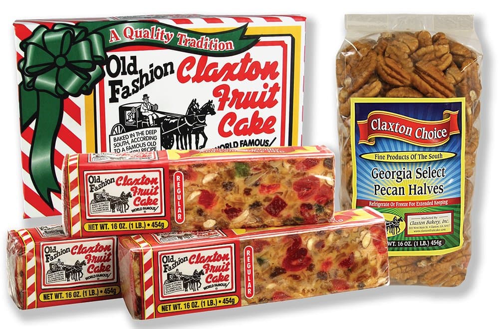 3-1 Lb. Claxton Fruit Cake-Georgia Pecan Combo