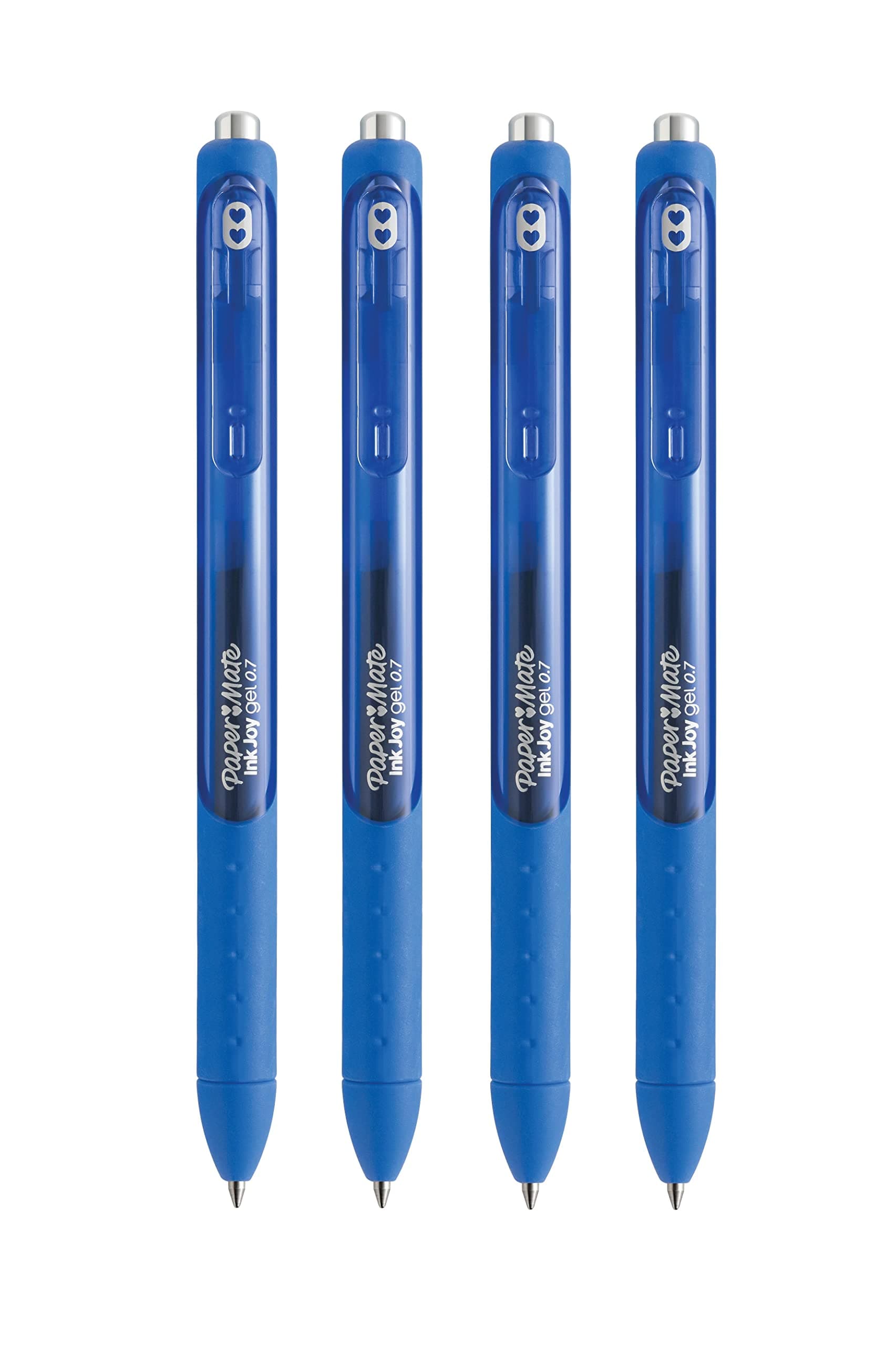 InkJoy Gel Retractable Pens - 0.7mm Medium Point - Blue Ink - Pack of 4