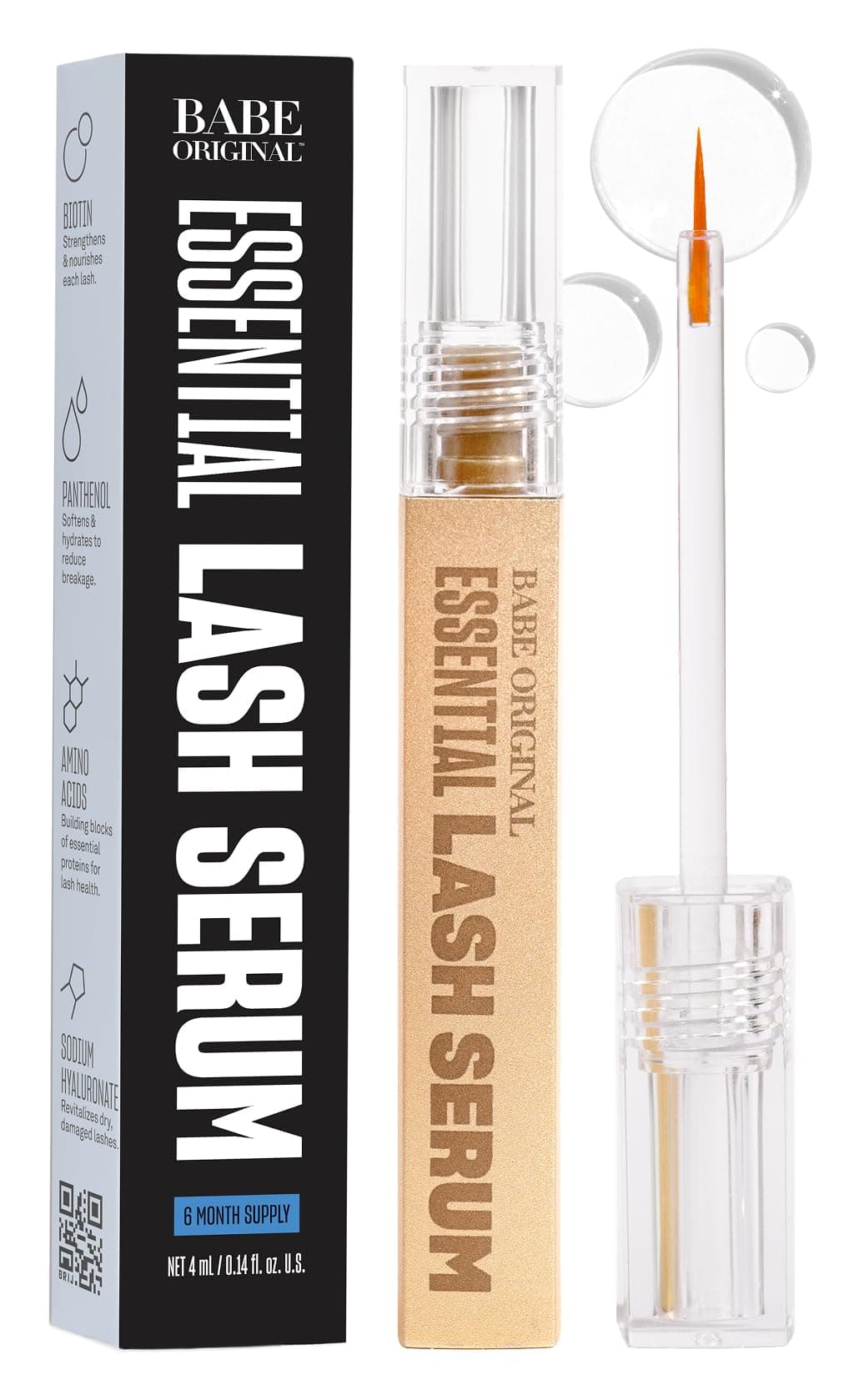 Babe Original Lash Serum - Fuller & Longer Looking Eyelashes, Advanced Lash Enhancing Treatment for Natural Lashes, Extensions & Eyebrows, Vegan & Cruelty-Free