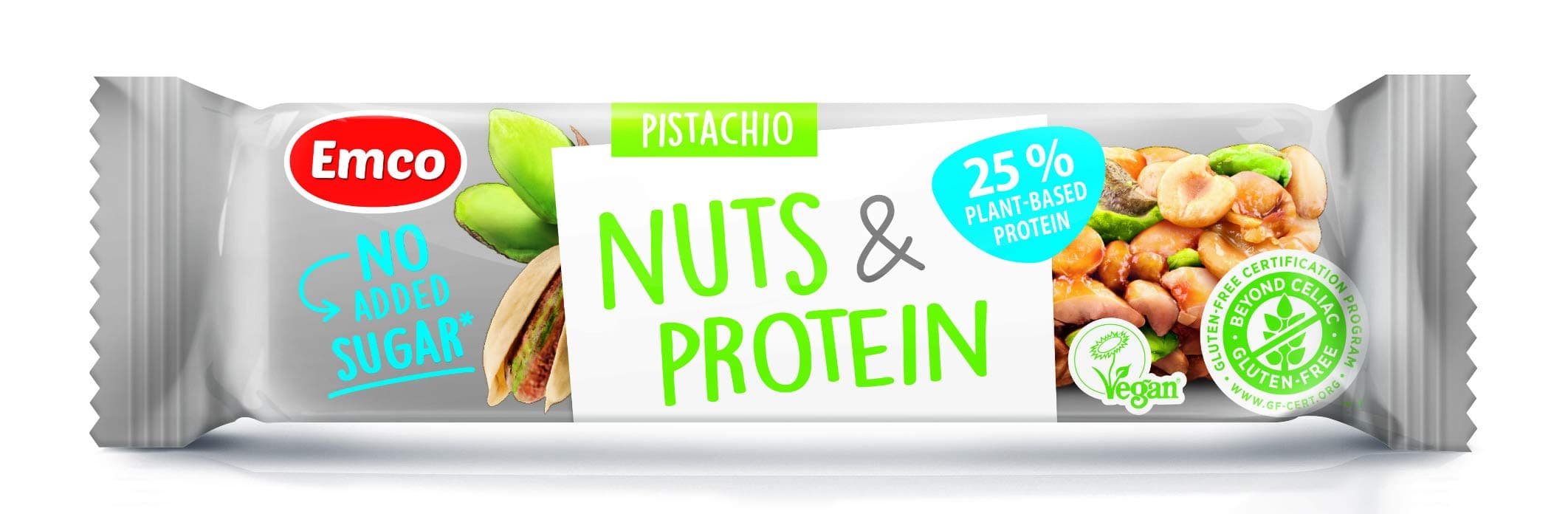 Emco Pistachio Nuts And Protein Bar, 35 gm