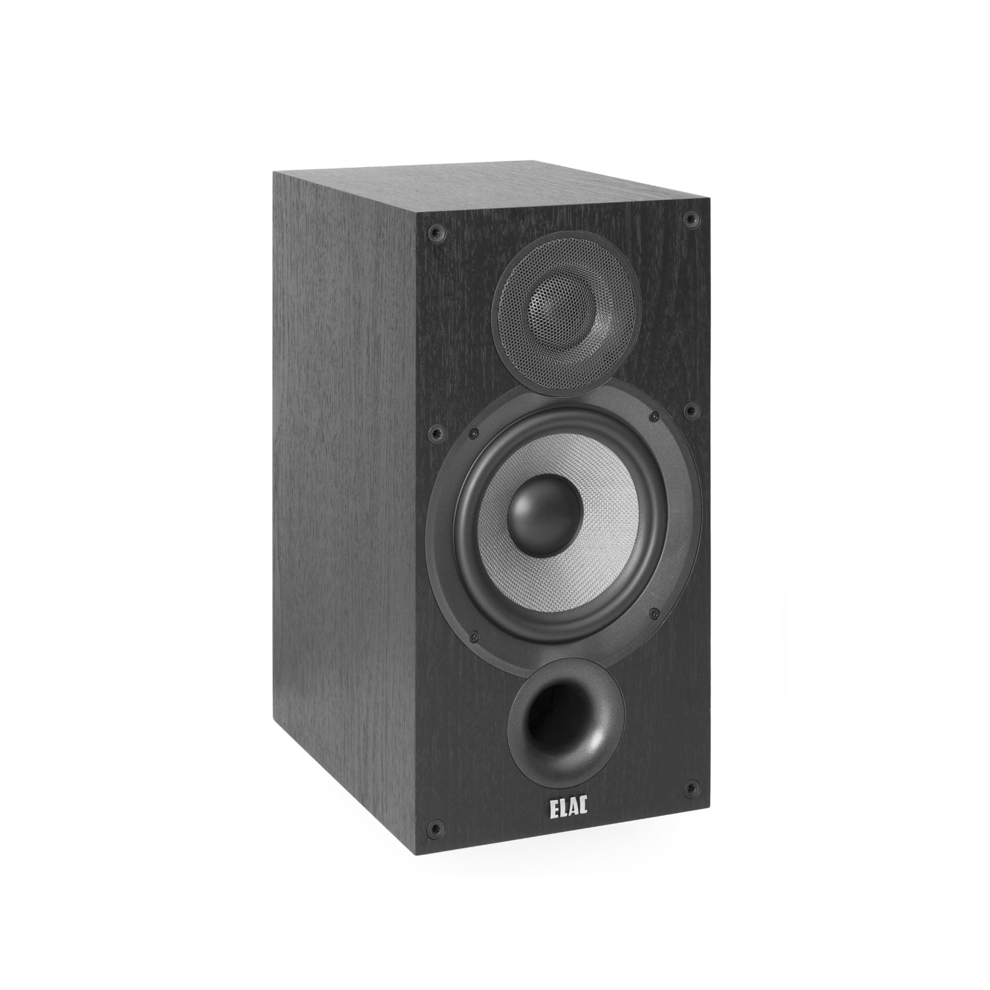 Debut 2.0 B6.2 Bookshelf Speaker Black (Pair) - 1" Cross Dome Tweeter & 6.5" Aramid Fiber Woofer - 2-Way Bass Reflex - Up to 35,000Hz Response
