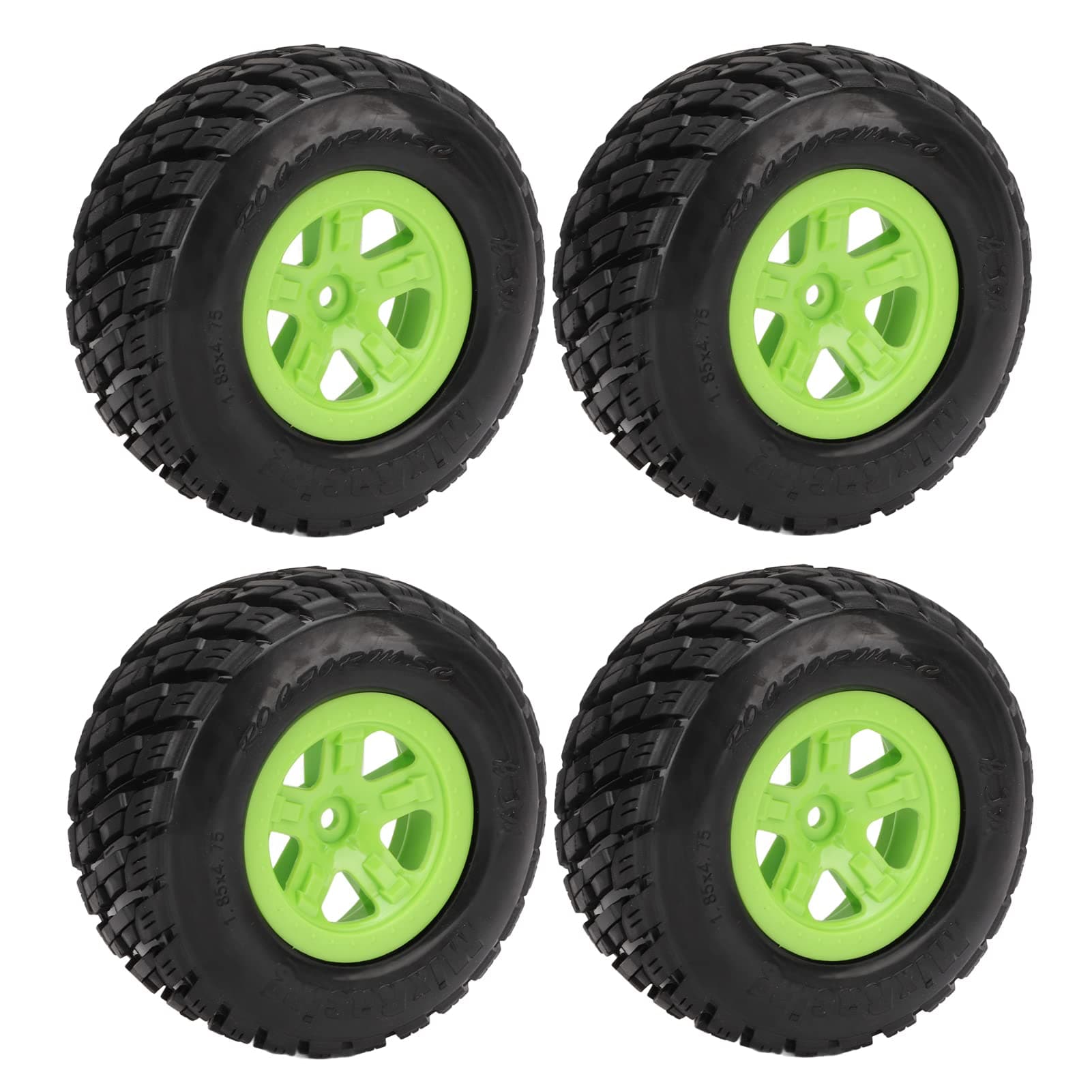 Shanrya Flat Running Tire, Texture Design RC Wheel Set Rubber for Remote Control Vehicle