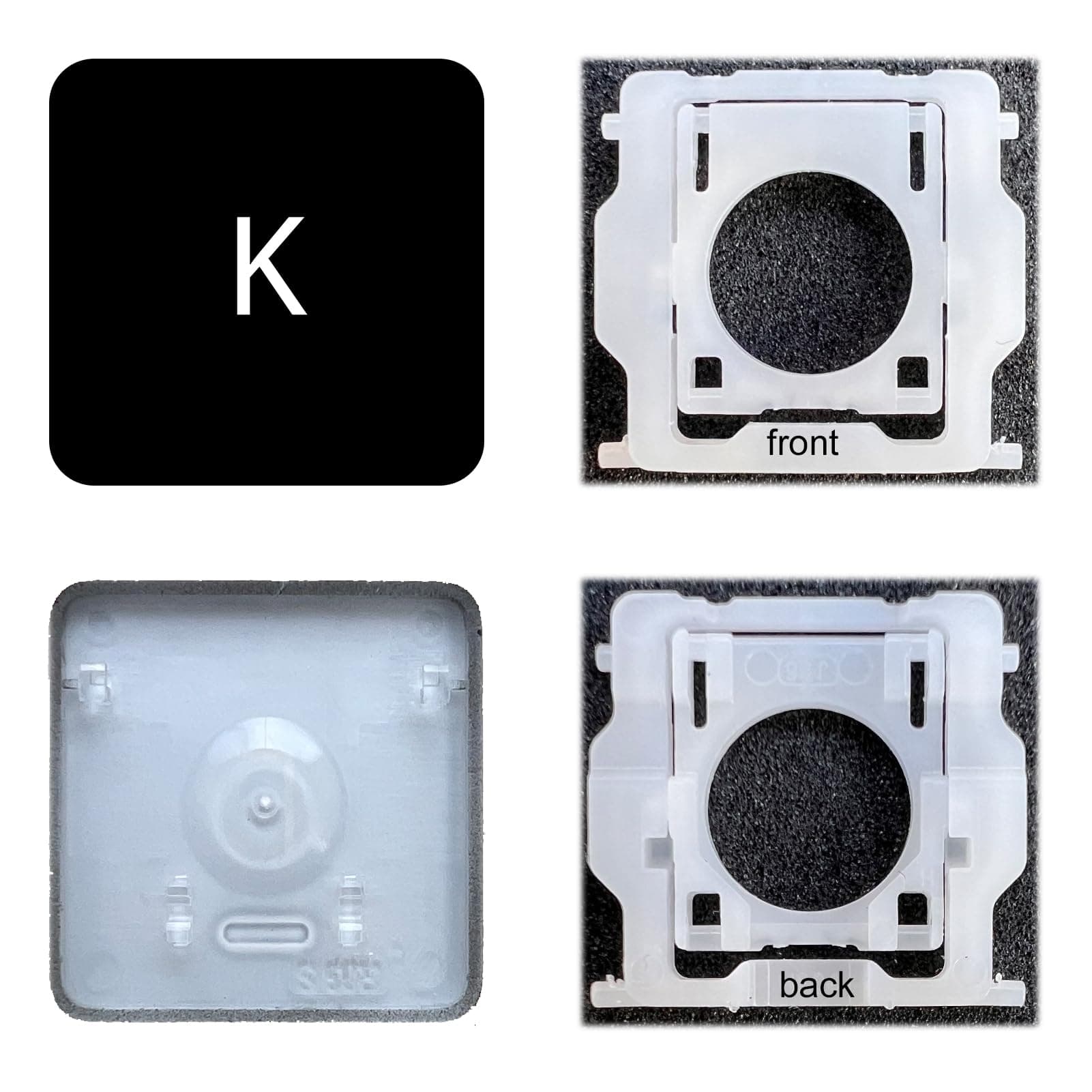Replacement Individual Key Cap with Hinge for (M1 M2) MacBook Pro A2141 A2251 A2289 A2338 A2442 A2485 MacBook Air A2179 A2337 A2681 (K Key)