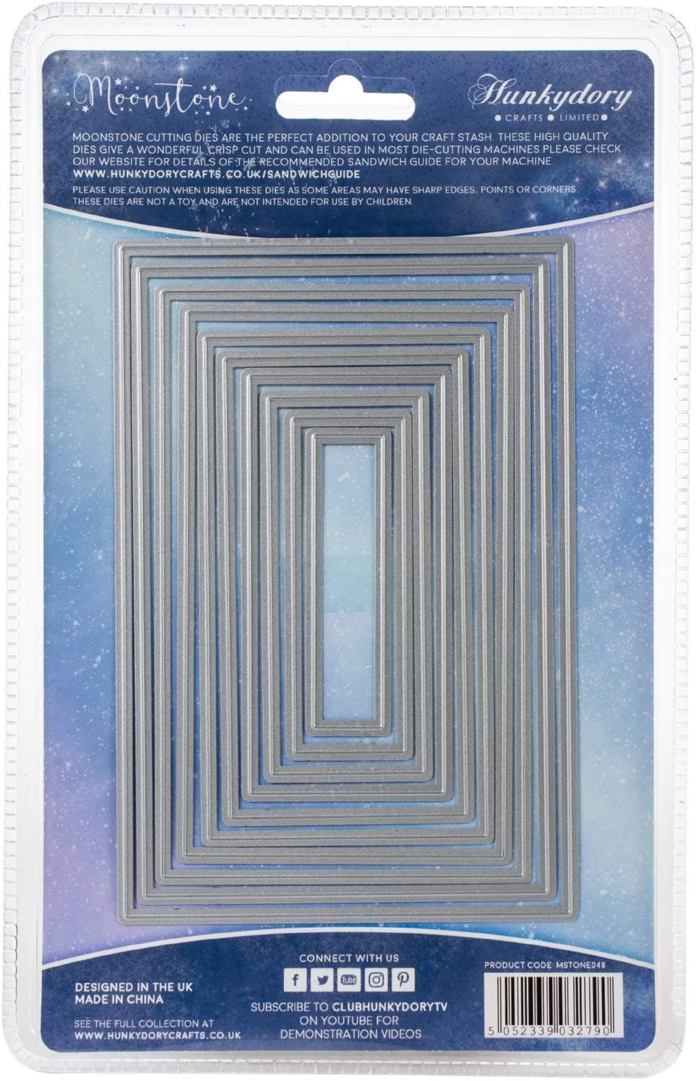 Hunkydory Moonstone Dies Straight Edged Nesting Dies - Rectangles - MSTONE048