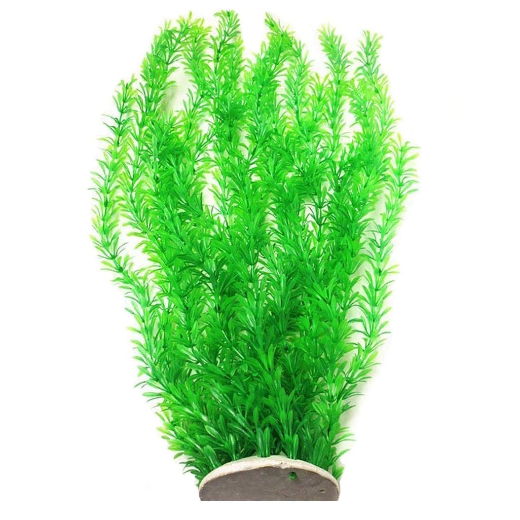 Grass Cluster Aquarium Décor Plastic Plants Extra Large 23 Inches Tall, Green
