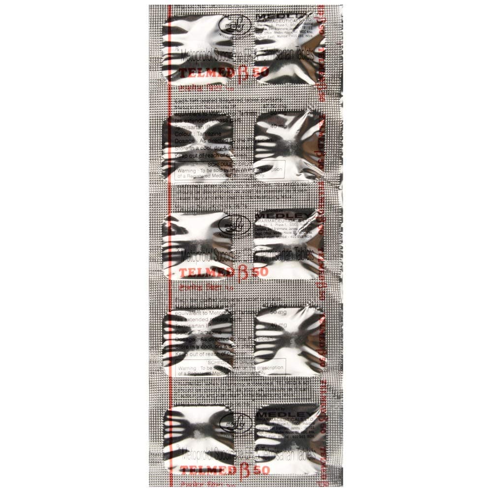Telmed Beta 50 - Strip of 10 Tablets