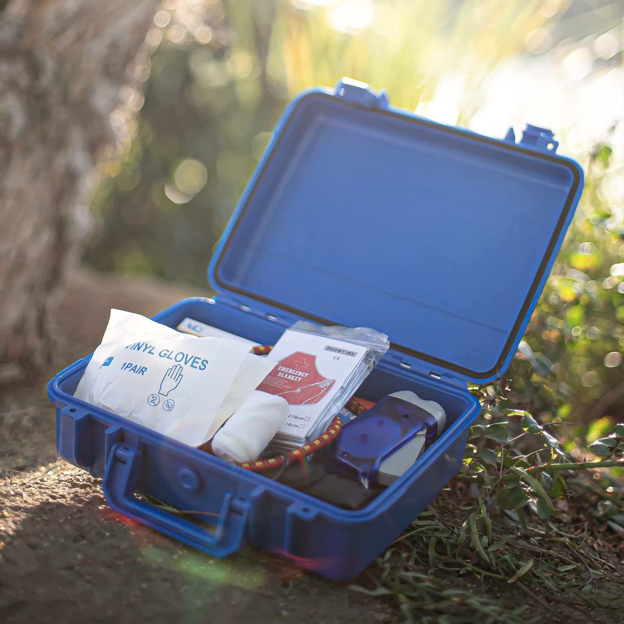 Always Prepared Marine First Aid Kit for Boat - Compact First Aid Kit for Boating, Hiking, Fishing - Waterproof First Aid Kit w/Compass, Flashlight, & More - Versatile Camping First Aid Kit (25 pc)