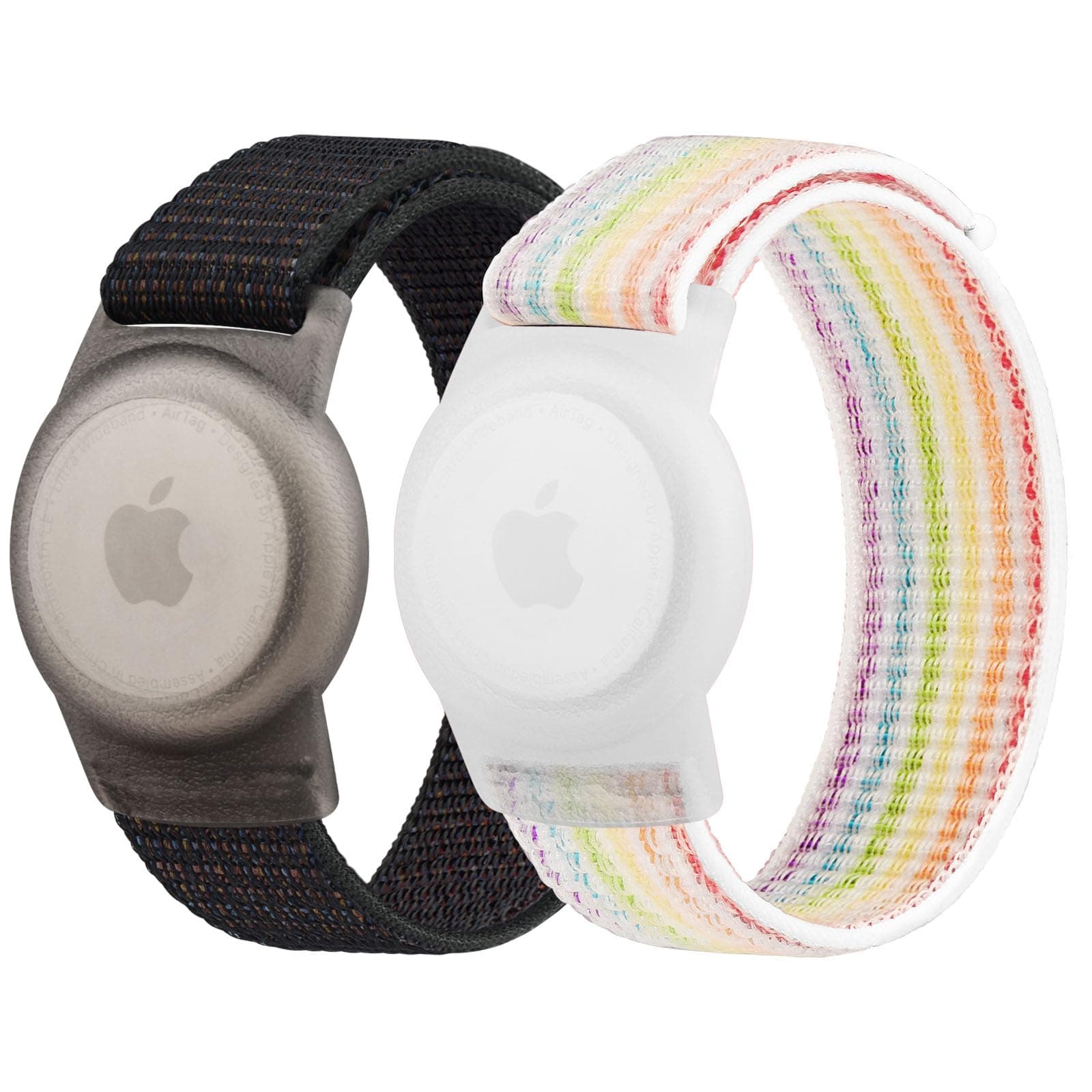 2 Pack Airtag Wristbands for Kids with Adjustable Nylon Strap GPS Tracker Holder Protector,Lightweight, Breathable Anti-Loss Bracelet for Kids and Toddler