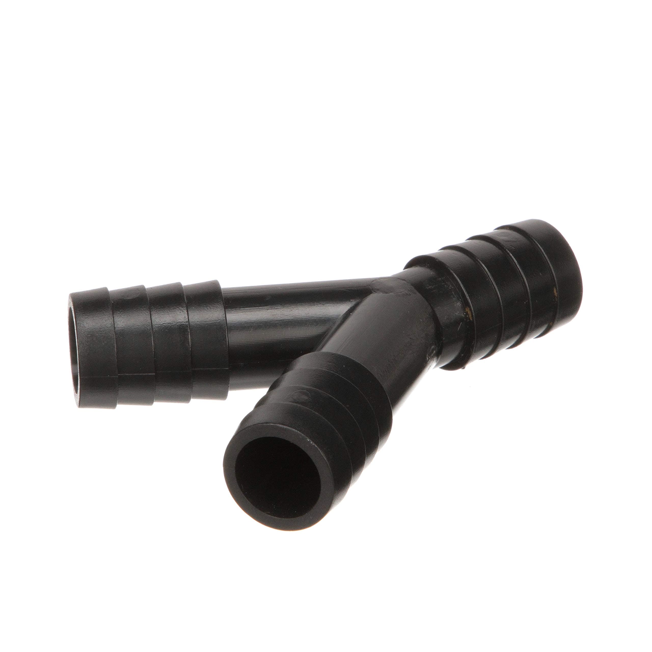 3-Way Y Fitting, Fits 3/4 in. ID Hose, Black Plastic