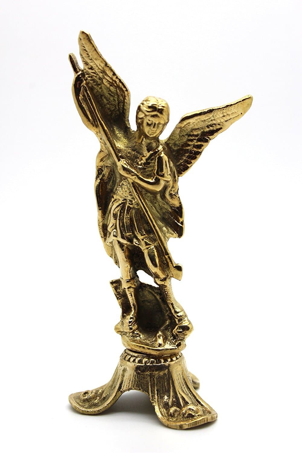 St. Michael the Archangel Real Bronze Statue - 5"