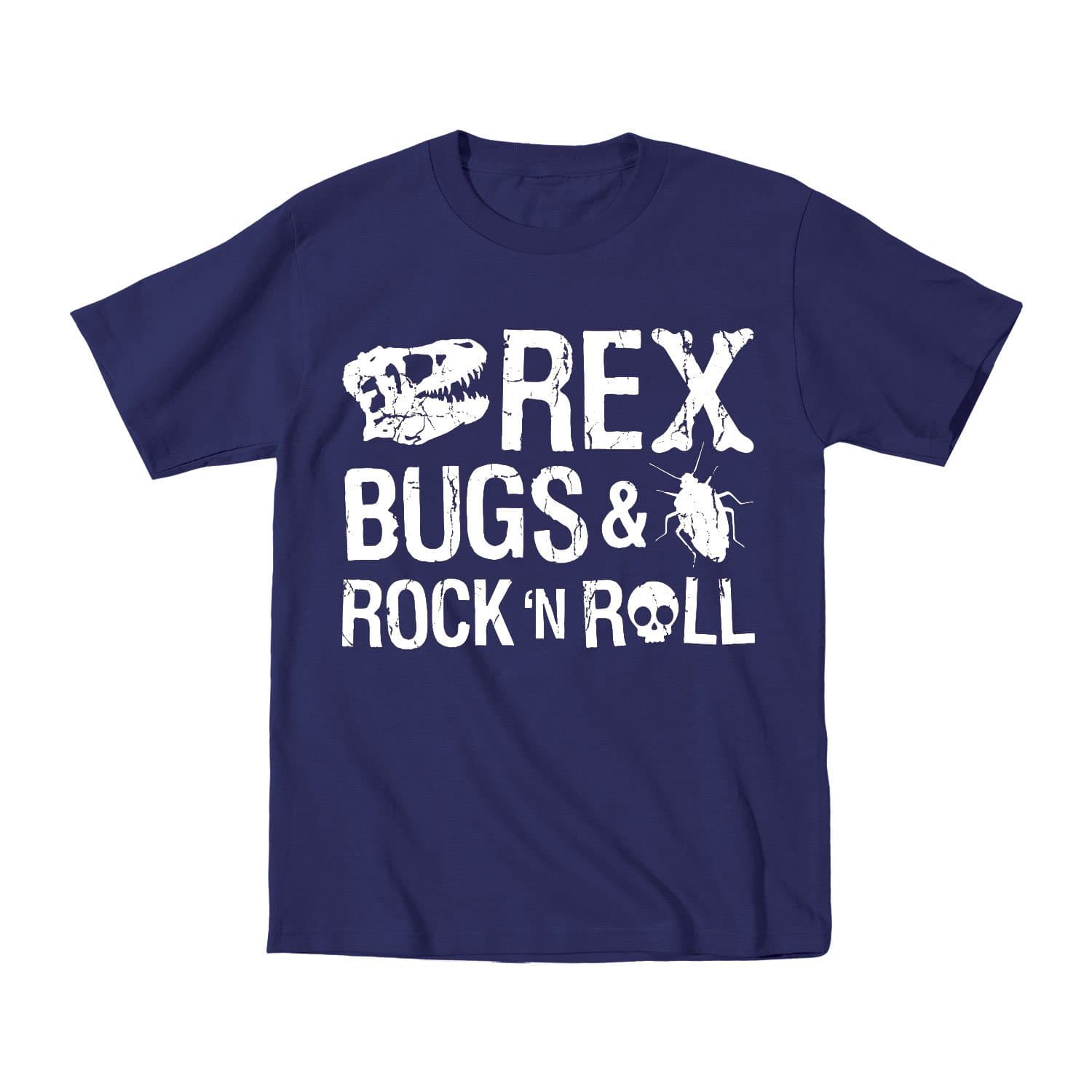 Instant Message - Rex Bugs Rock N Roll - Toddler Short Sleeve T-Shirt