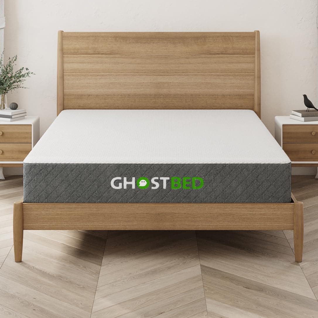 GhostBed Classic 11 Inch Memory Foam & Latex Mattress - Medium-Firm Feel, Made in The USA, King