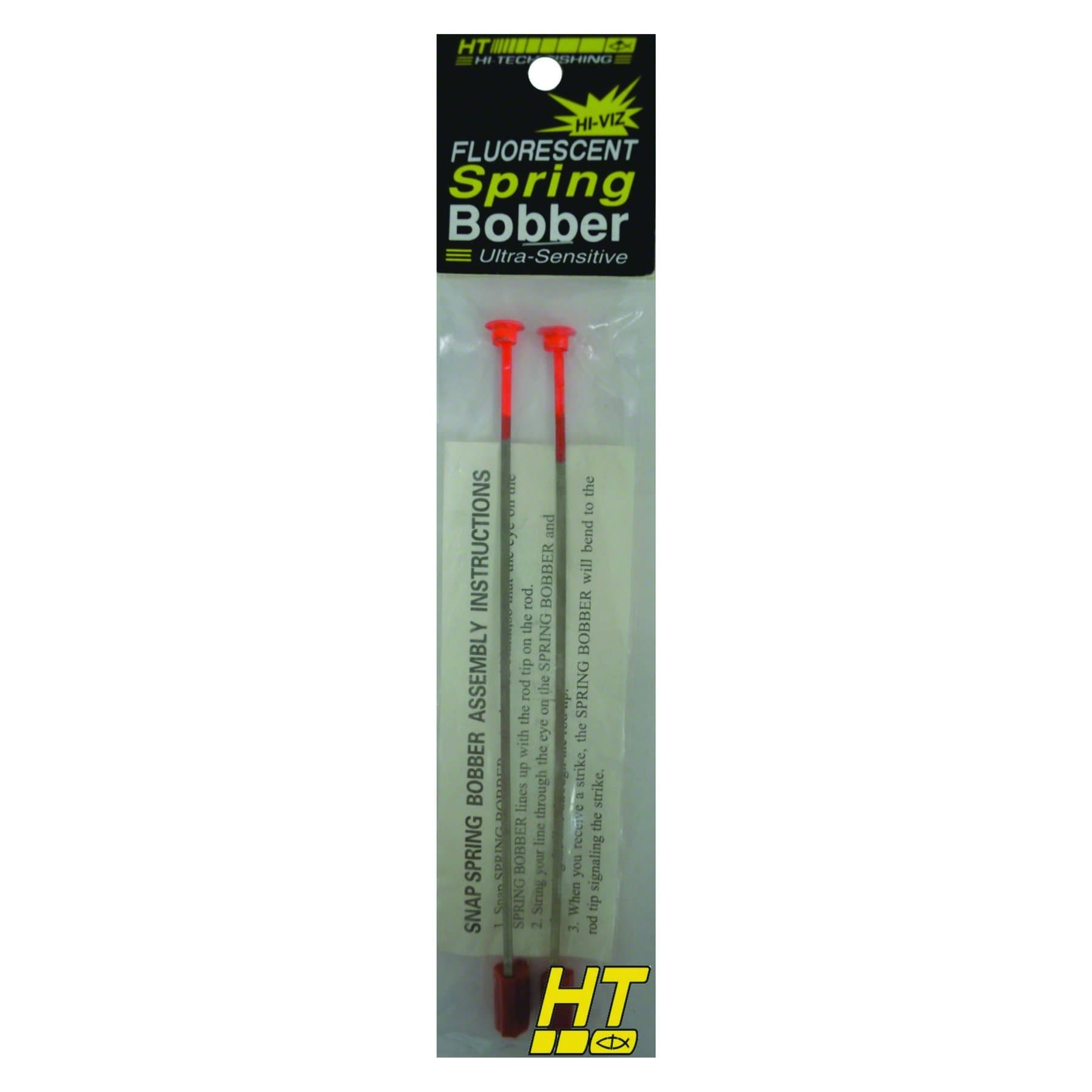 HT Enterprise SBF-2S Fluorescent Orange Spring Bobbers W/Snap 2/Pk, One Size