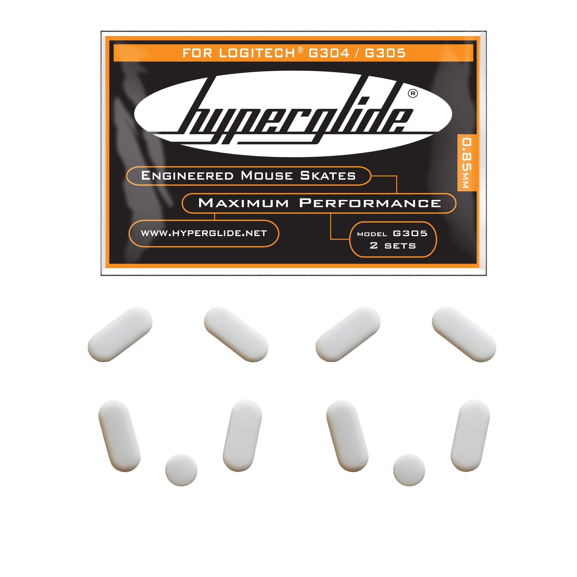 Hyperglide Mouse Skates for Logitech G304 and G305