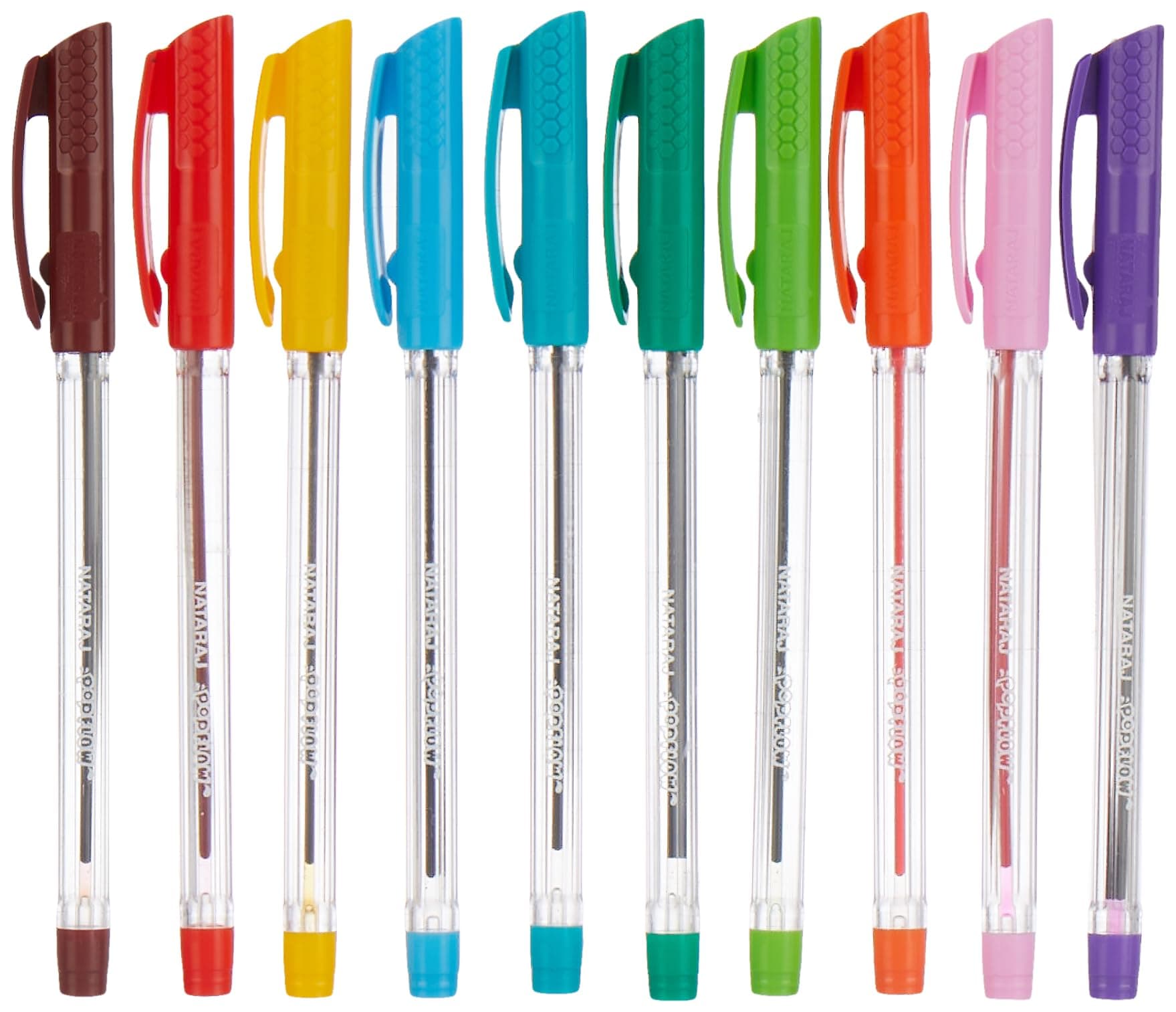 NATARAJ Popflow Pen (10), Multicolor